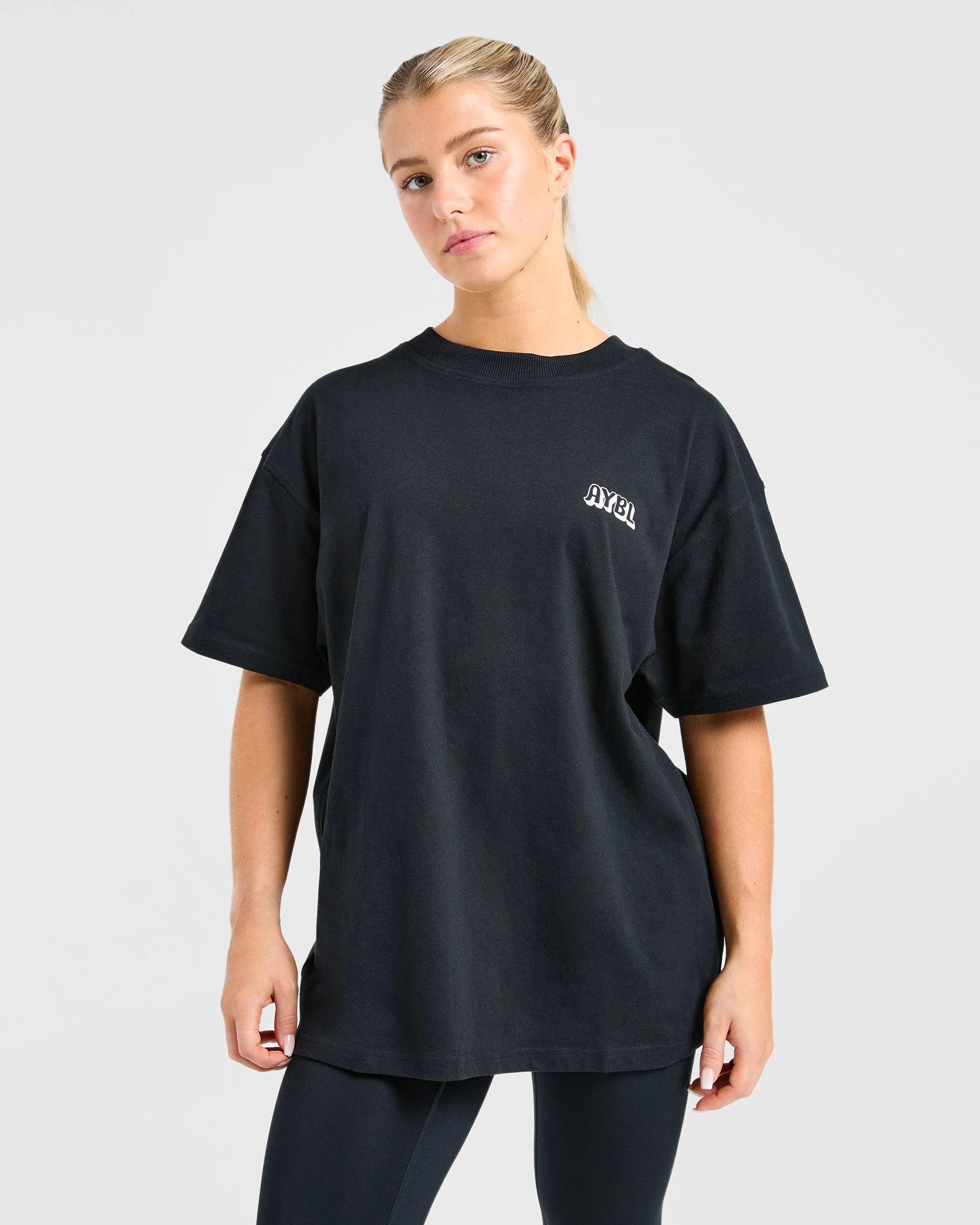Gym Girl Era Oversized T Shirt - Noir - Image 2