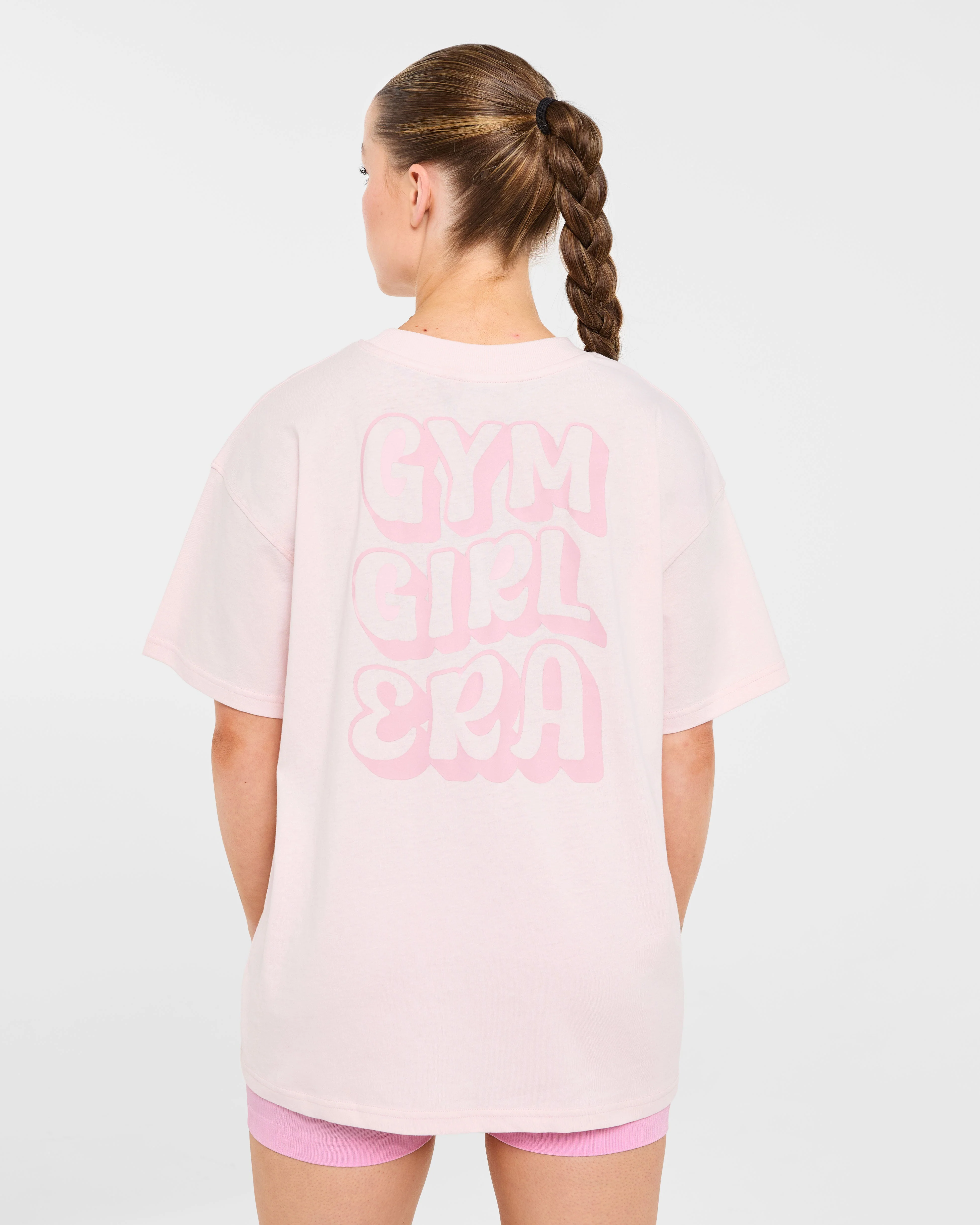 Gym Girl Era Oversized T Shirt - Rose - Image 2