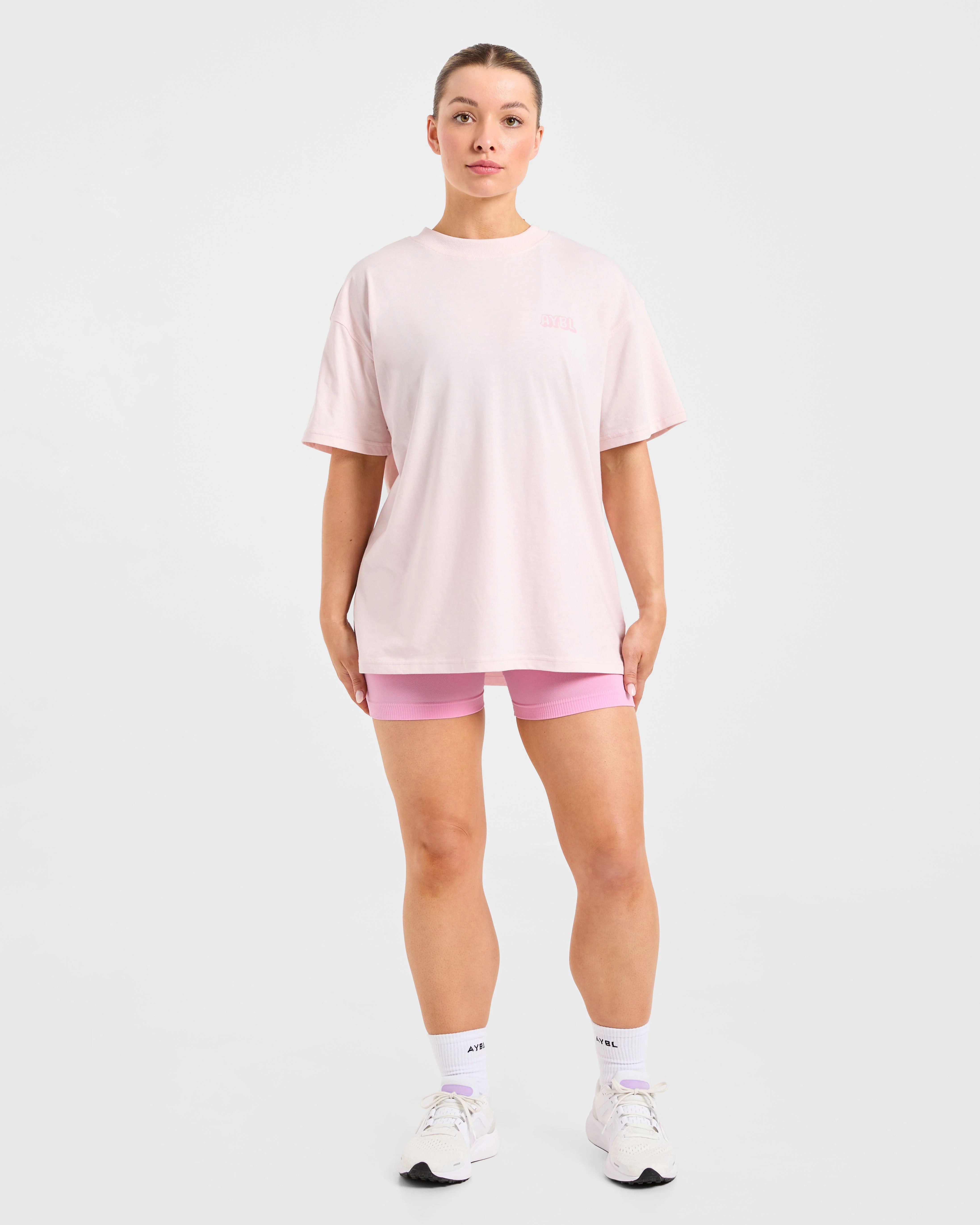 Gym Girl Era Oversized T Shirt - Rose - Image 3