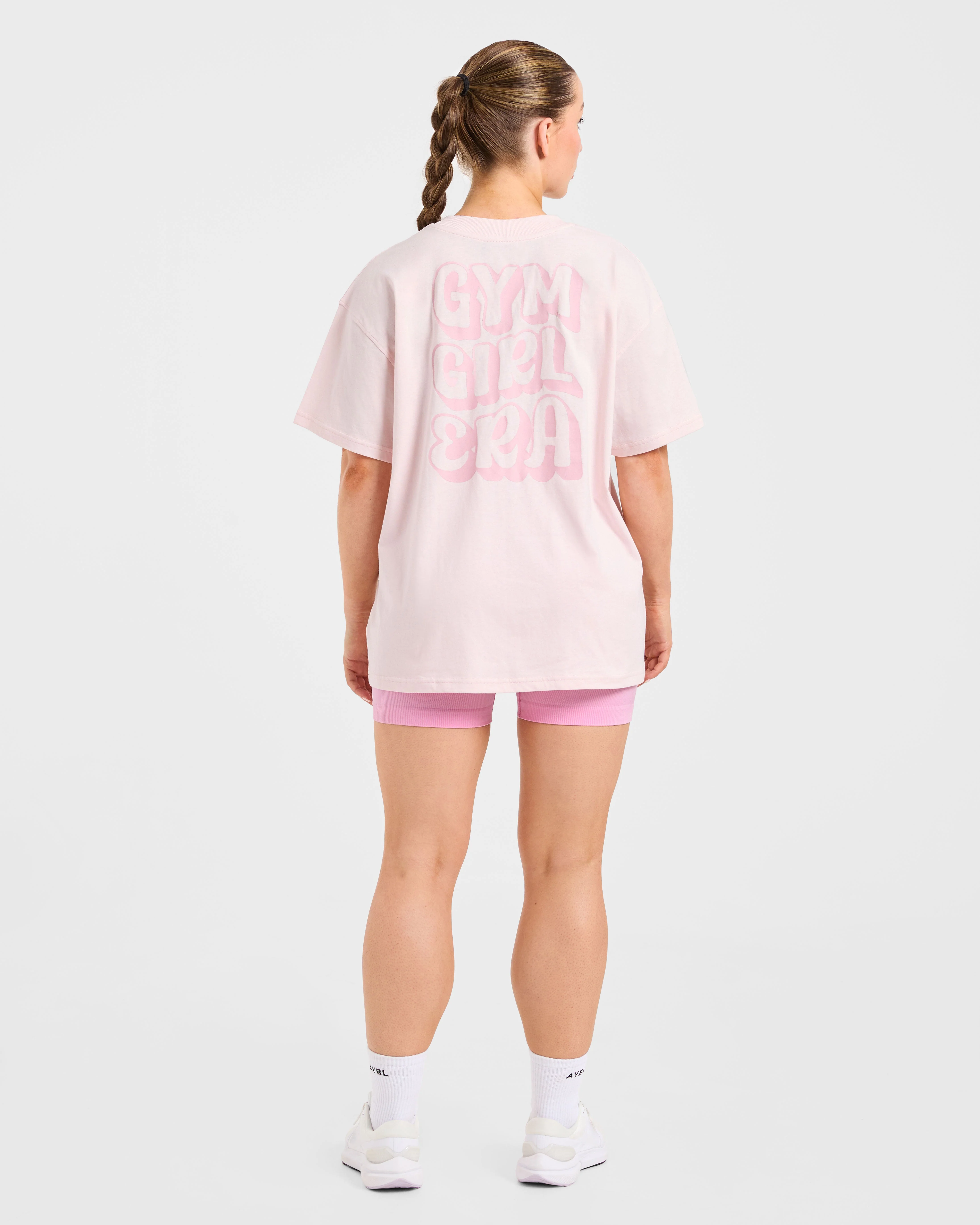 Gym Girl Era Oversized T Shirt - Rose - Image 4