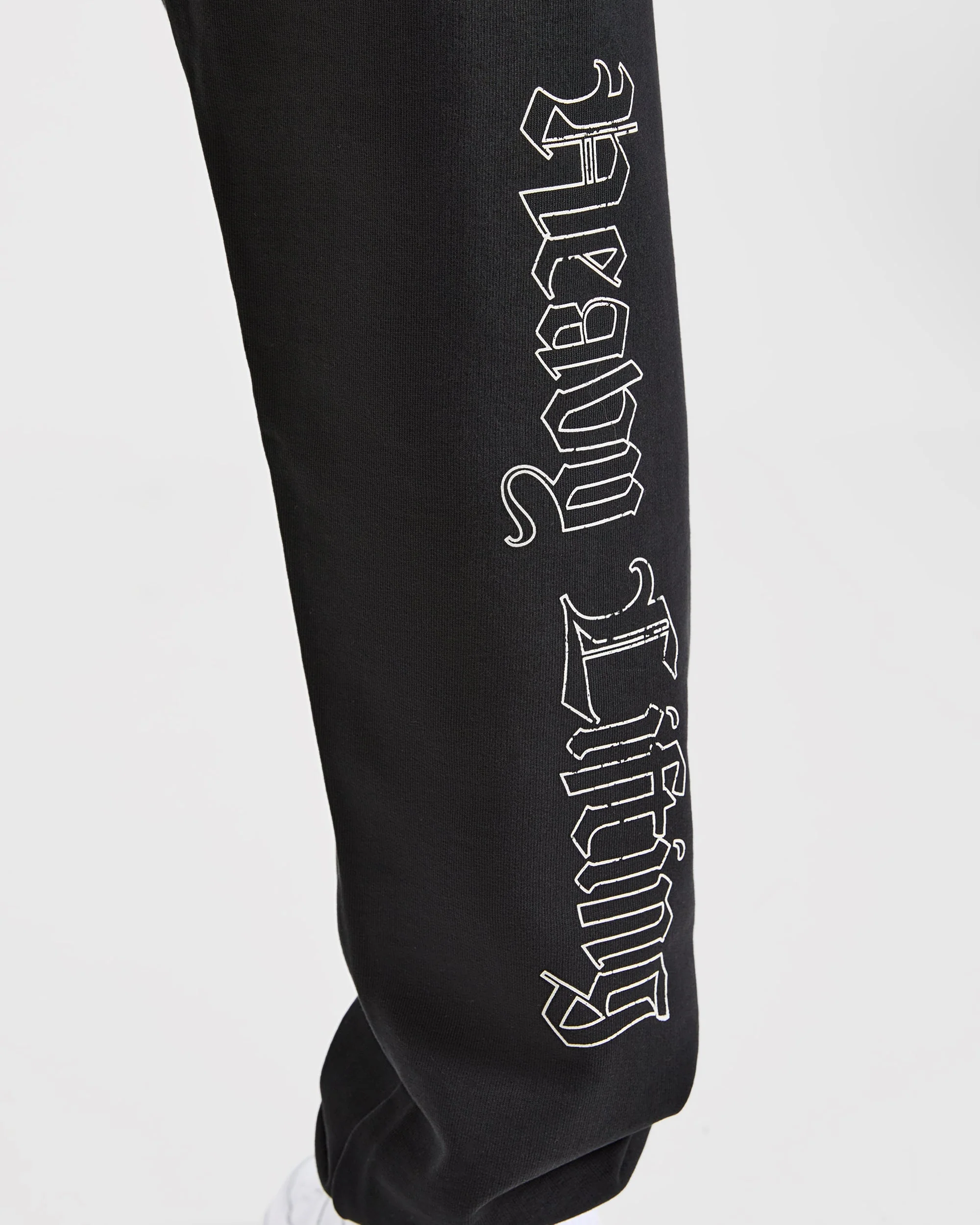 Heavy Lifting Gothic Oversized Joggers - Noir/Off Blanc - Image 5