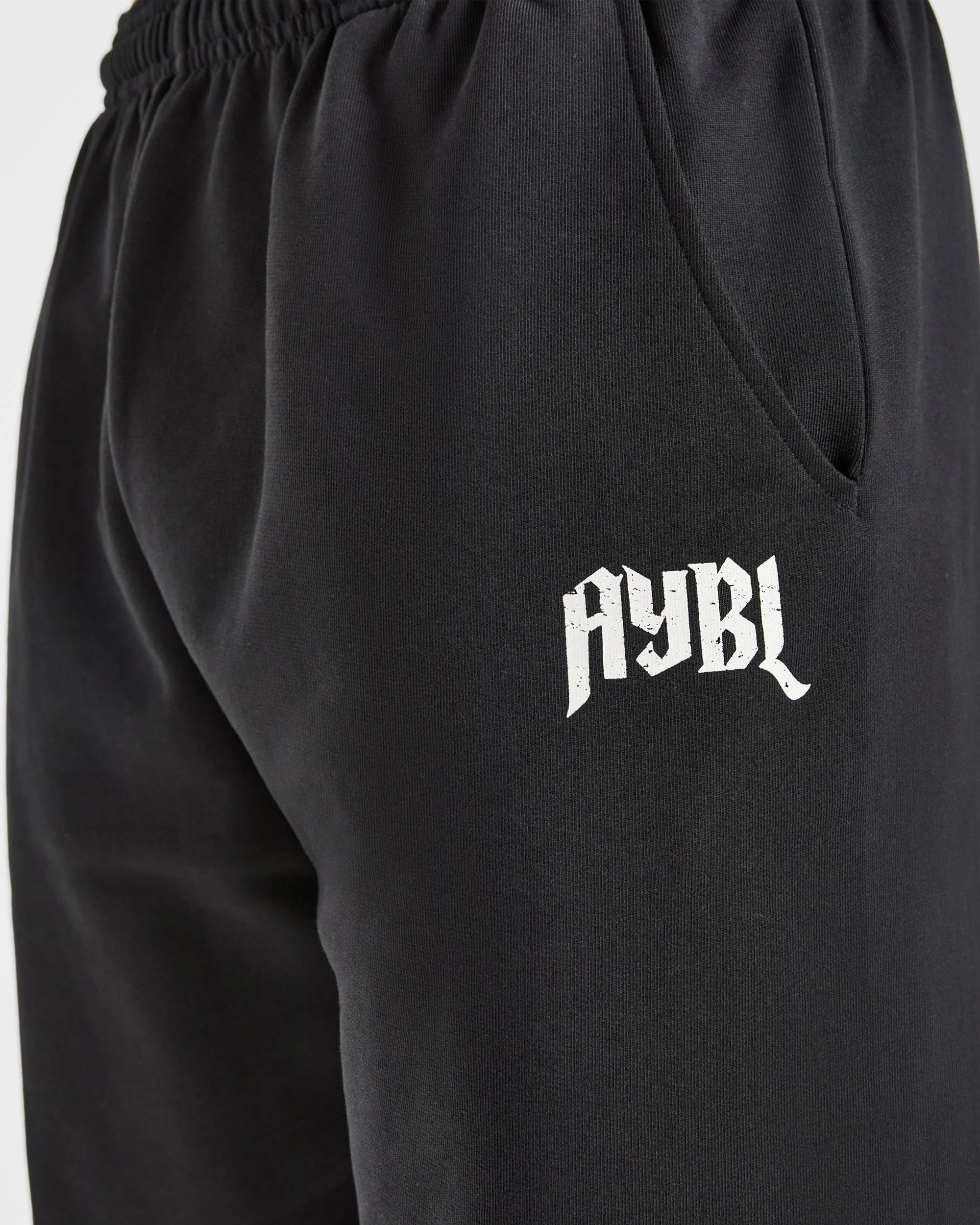 Heavy Lifting Gothic Oversized Joggers - Noir/Off Blanc - Image 6