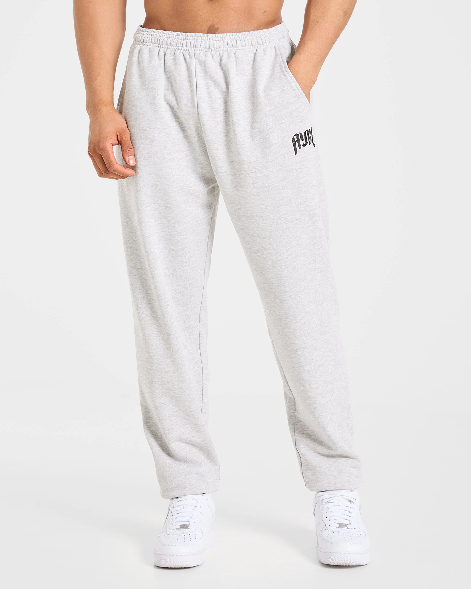 Heavy Lifting Gothic Oversized Joggers - Gris Marl - Image 2