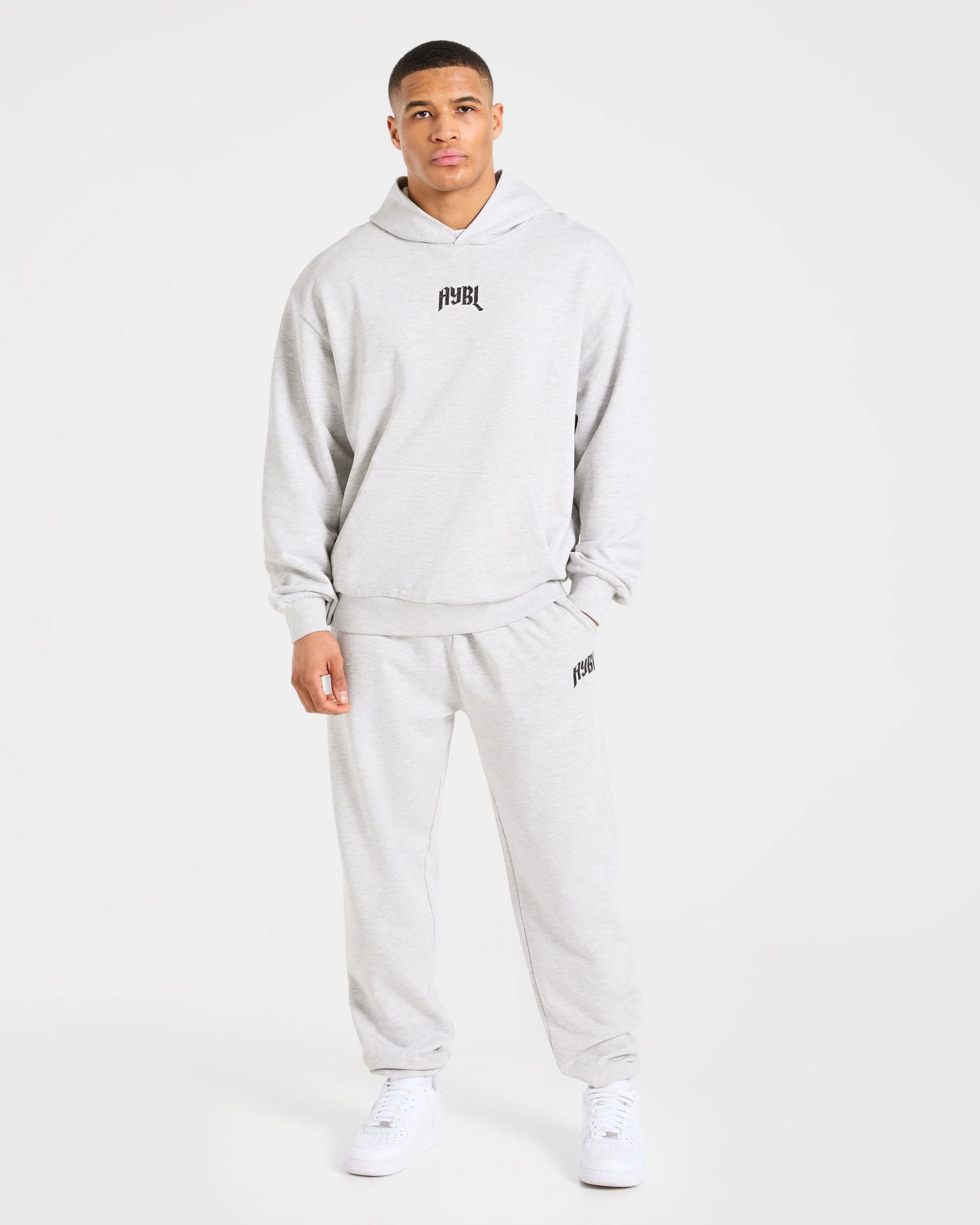 Heavy Lifting Gothic Oversized Joggers - Gris Marl - Image 3