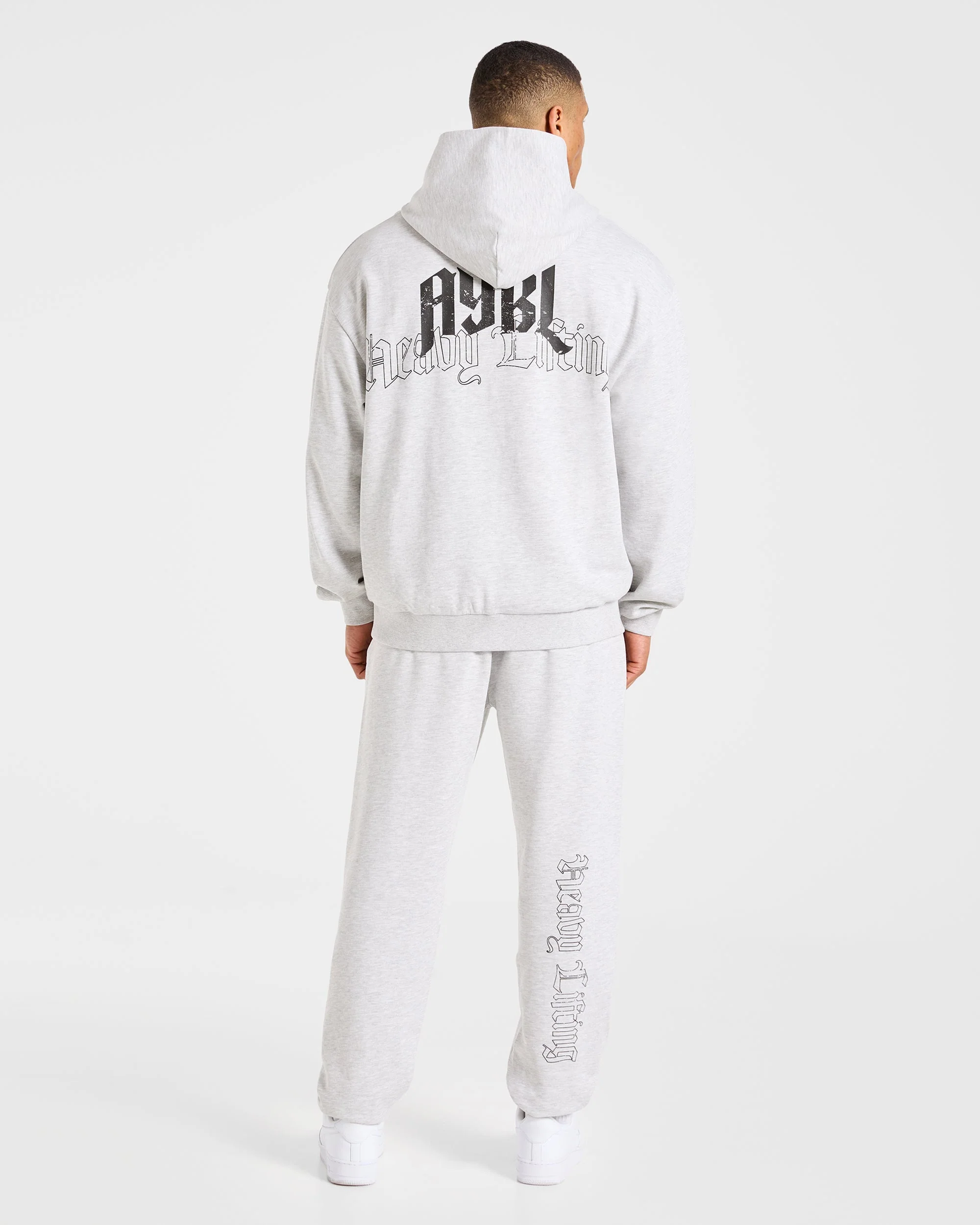 Heavy Lifting Gothic Oversized Joggers - Gris Marl - Image 4