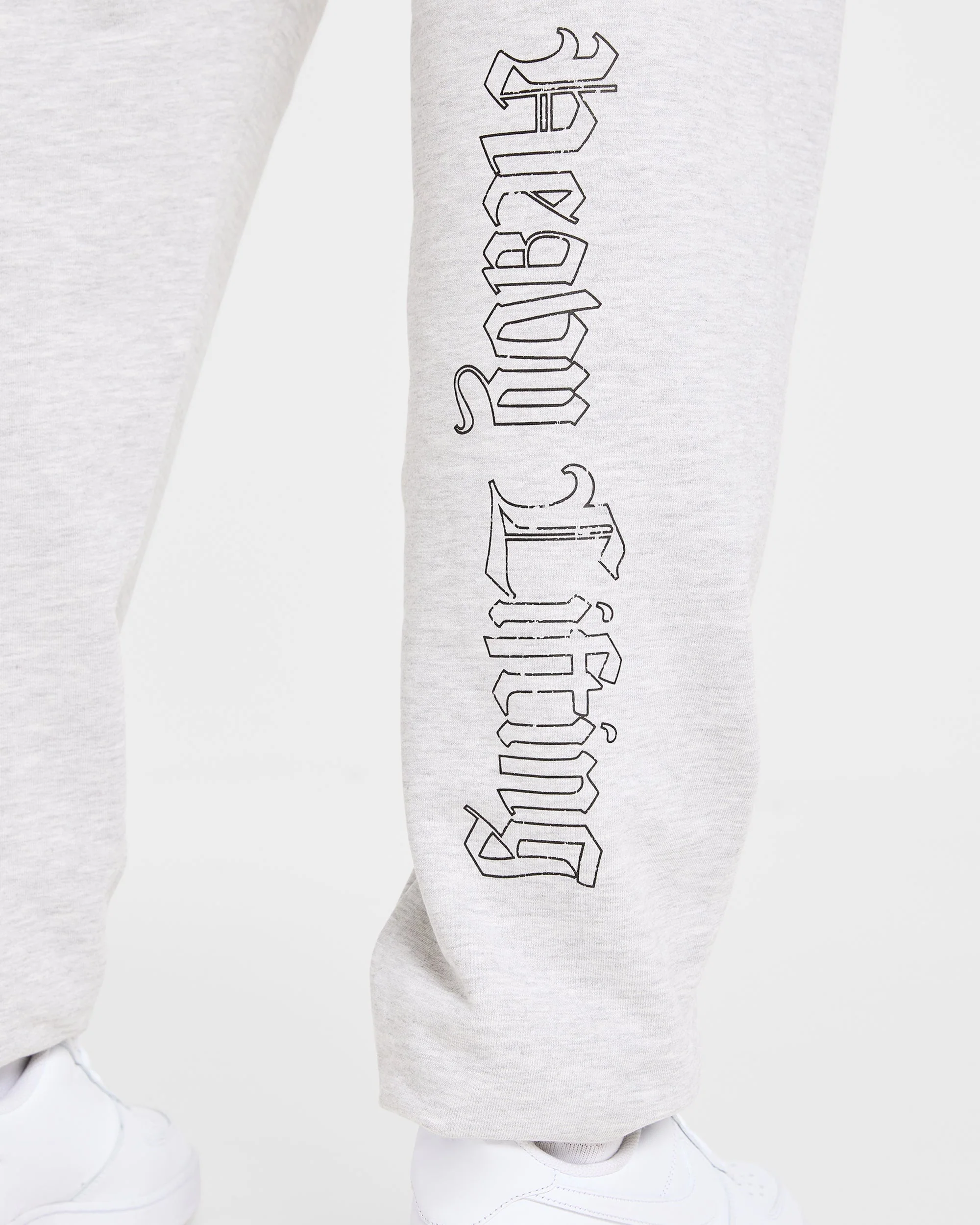 Heavy Lifting Gothic Oversized Joggers - Gris Marl - Image 5