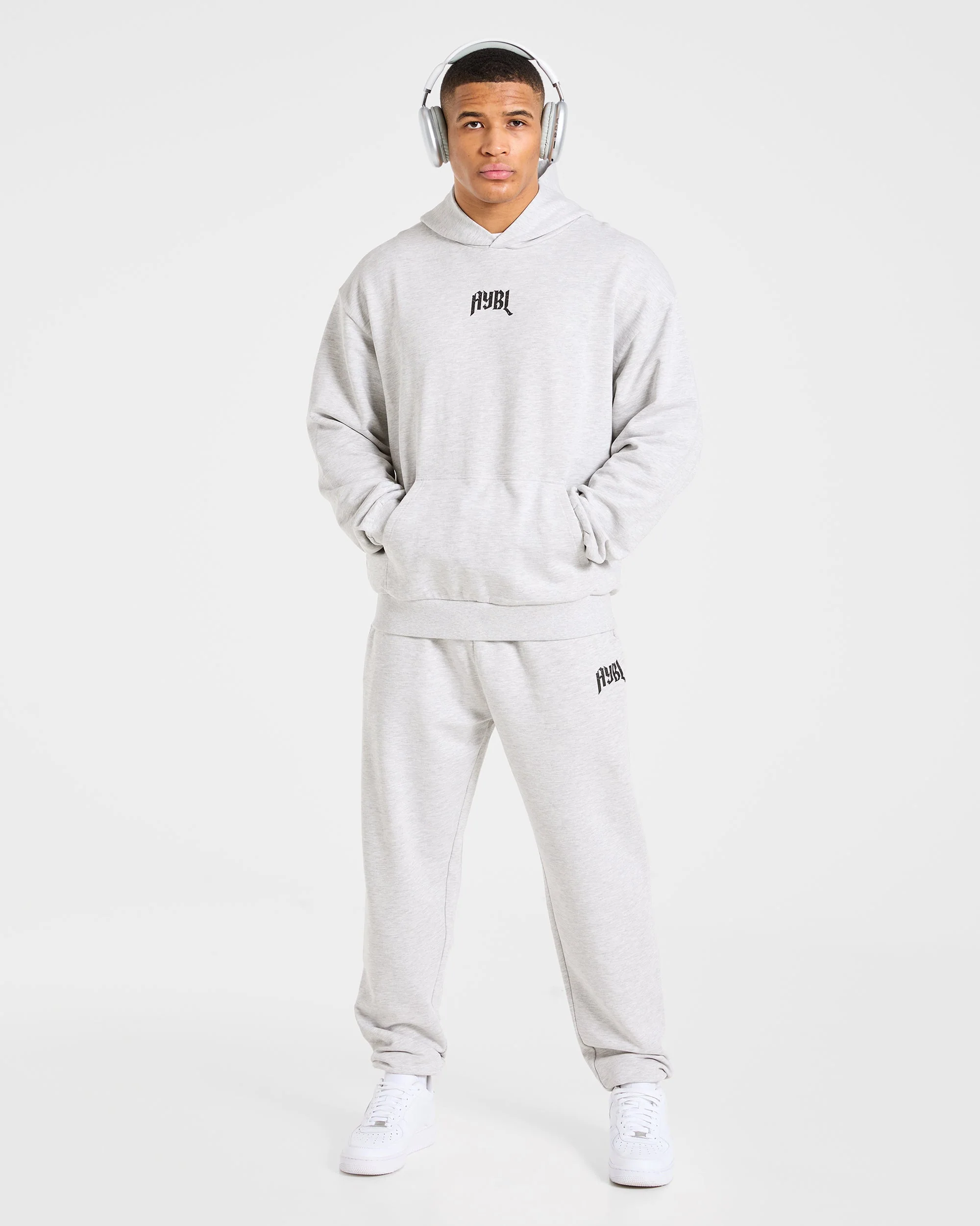 Heavy Lifting Gothic Oversized Joggers - Gris Marl - Image 8