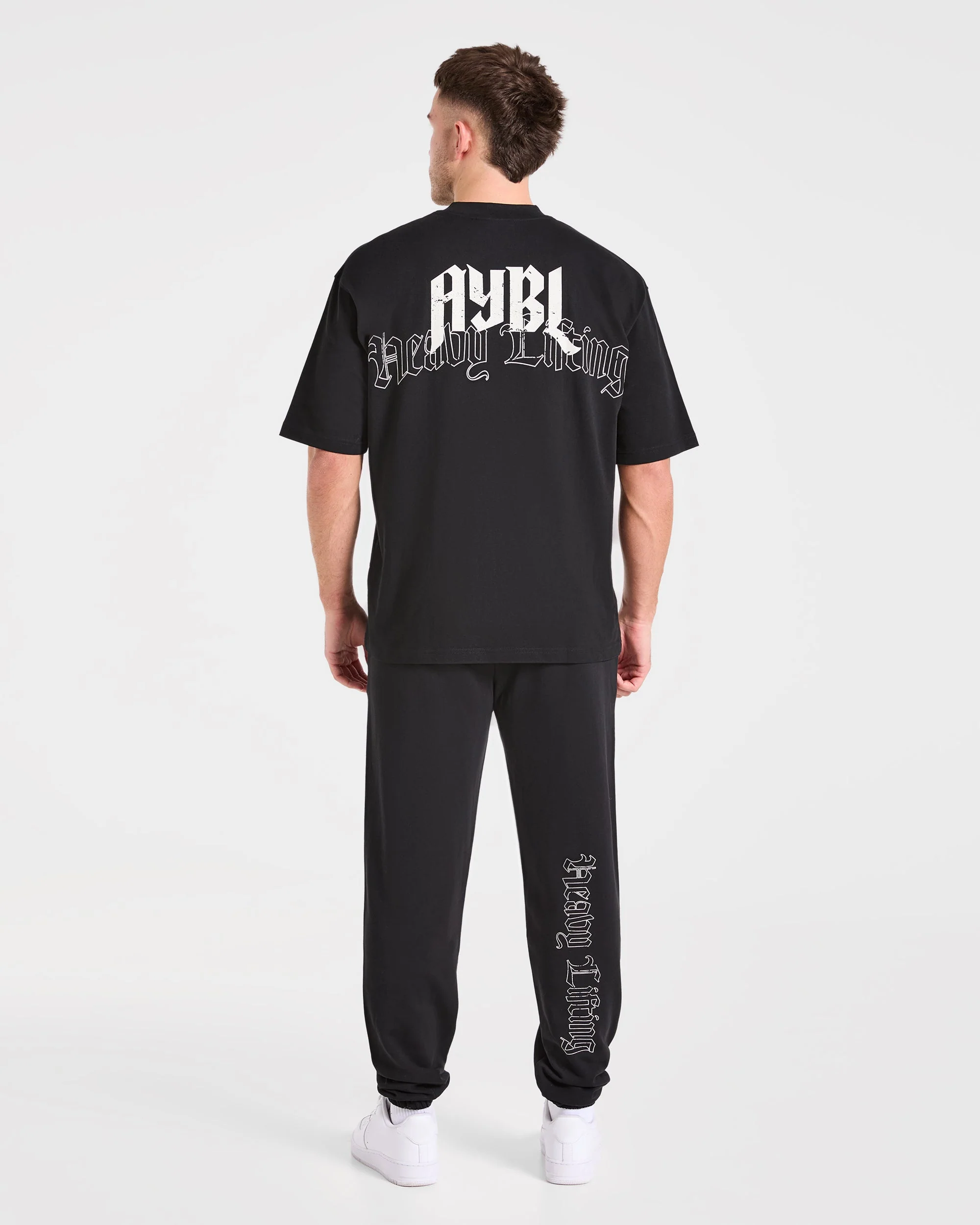 Heavy Lifting Gothic Oversized T Shirt - Noir/Off Blanc - Image 4