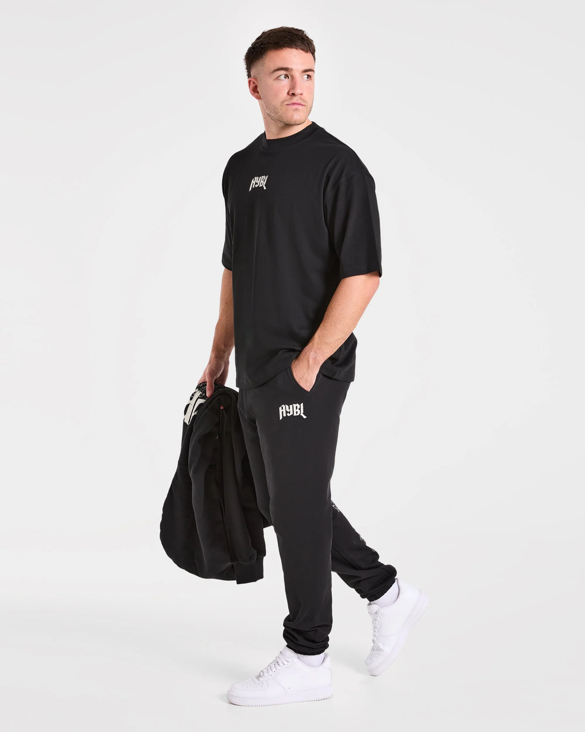Heavy Lifting Gothic Oversized T Shirt - Noir/Off Blanc - Image 8