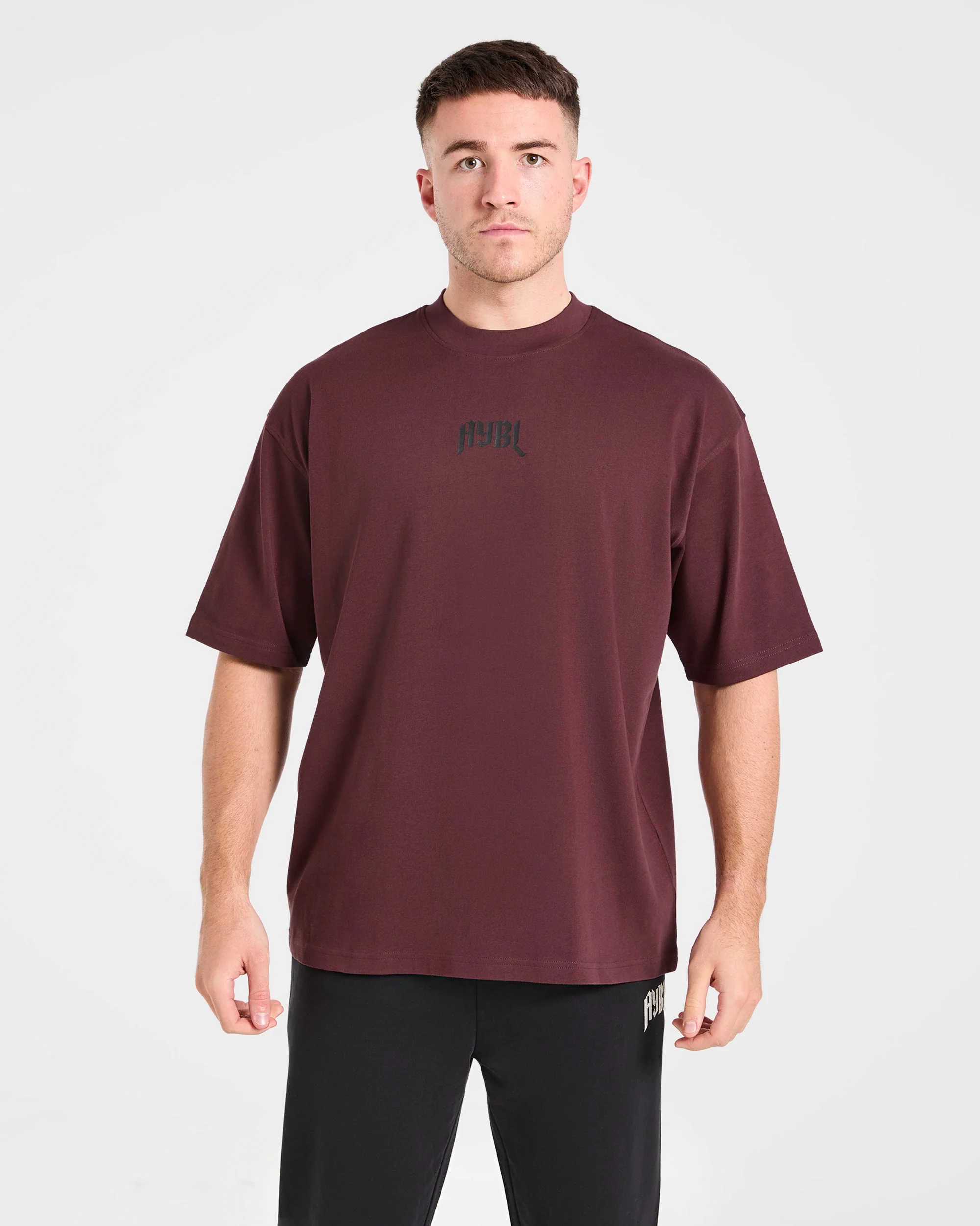 Heavy Lifting Gothic Oversized T Shirt - Dusty Plum/Noir - Image 2