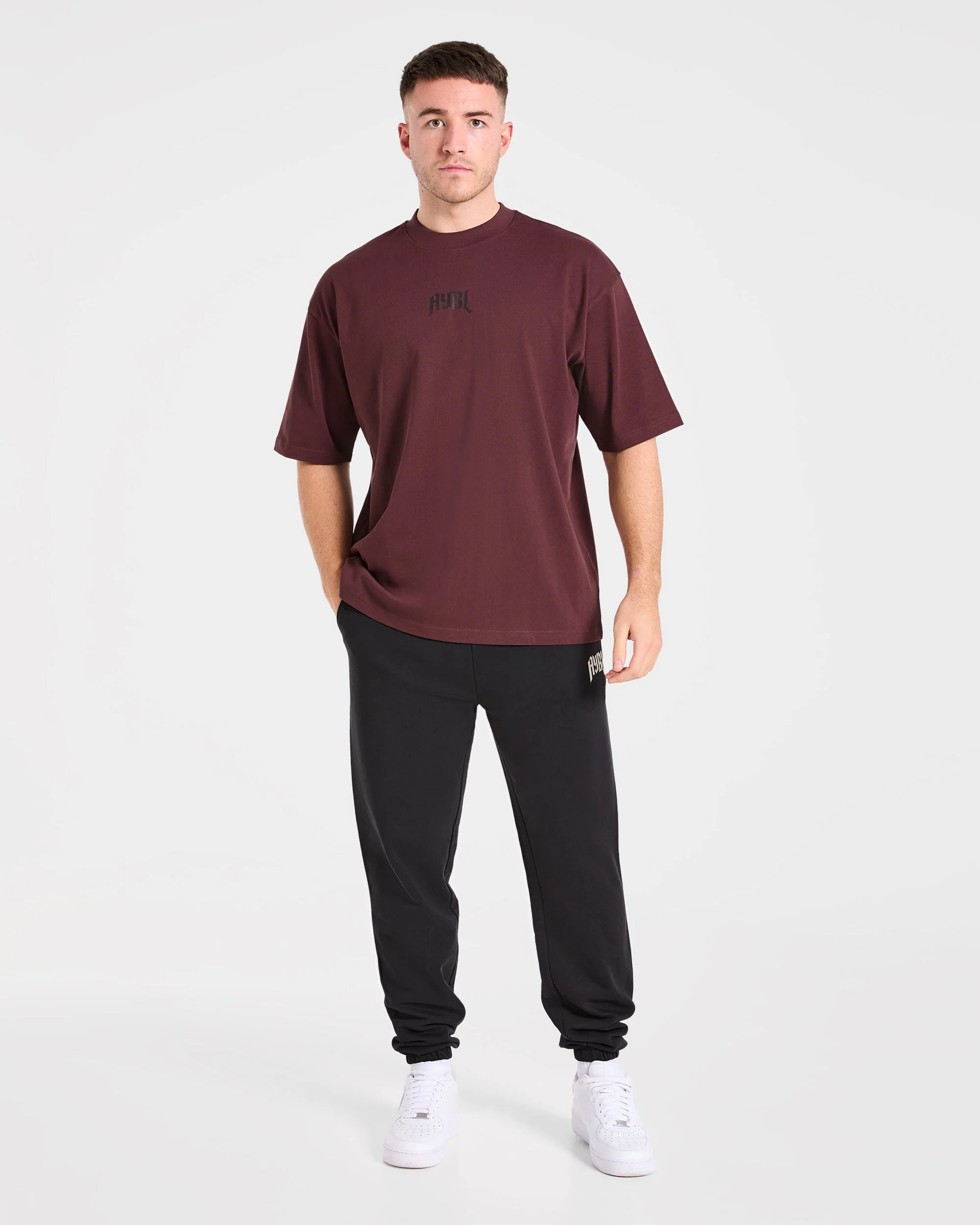 Heavy Lifting Gothic Oversized T Shirt - Dusty Plum/Noir - Image 3