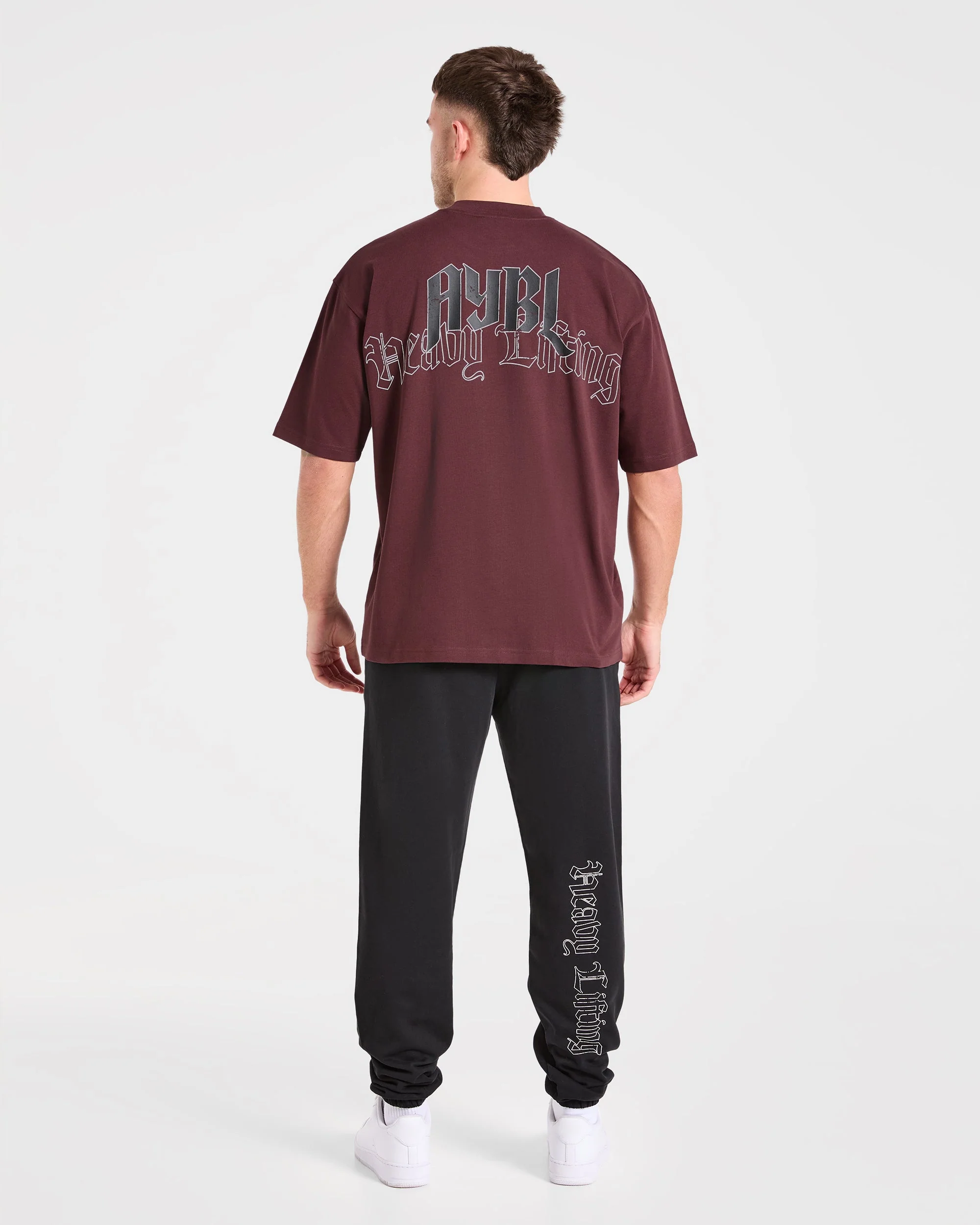 Heavy Lifting Gothic Oversized T Shirt - Dusty Plum/Noir - Image 4