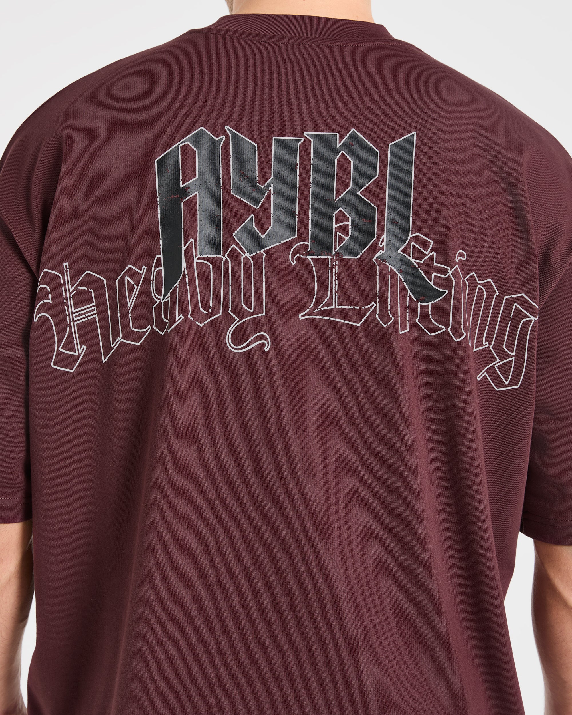Heavy Lifting Gothic Oversized T Shirt - Dusty Plum/Noir - Image 5