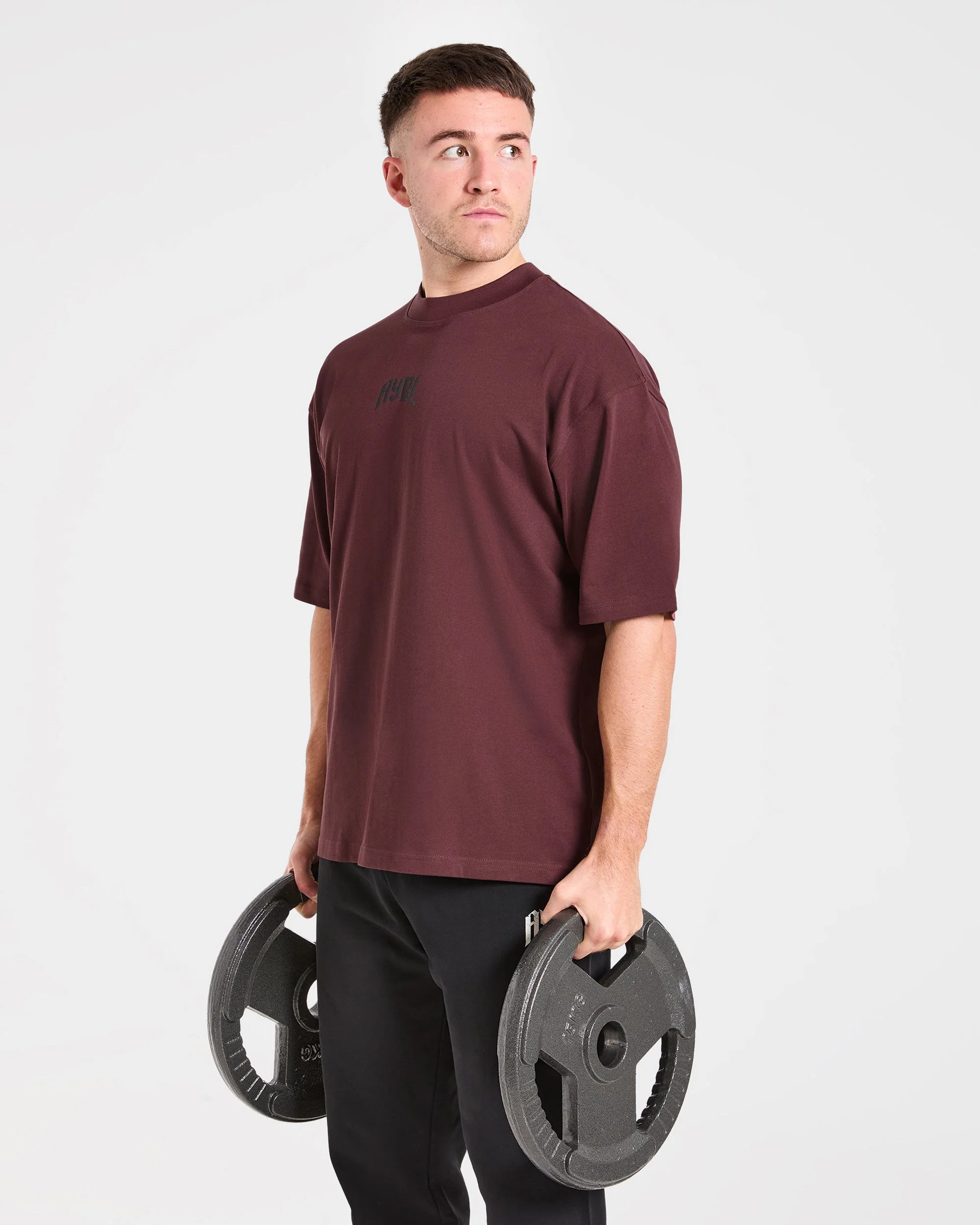 Heavy Lifting Gothic Oversized T Shirt - Dusty Plum/Noir - Image 7