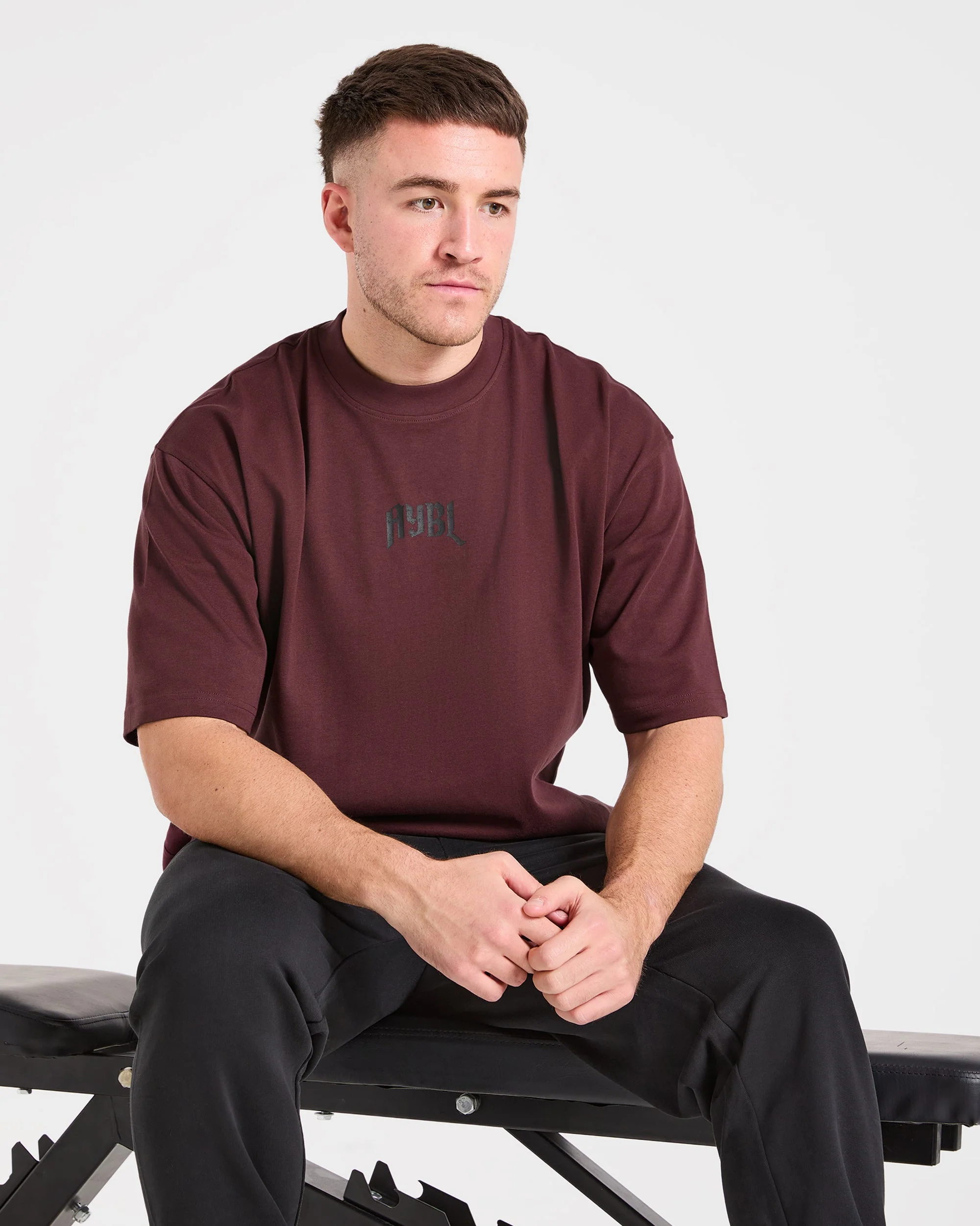Heavy Lifting Gothic Oversized T Shirt - Dusty Plum/Noir - Image 8