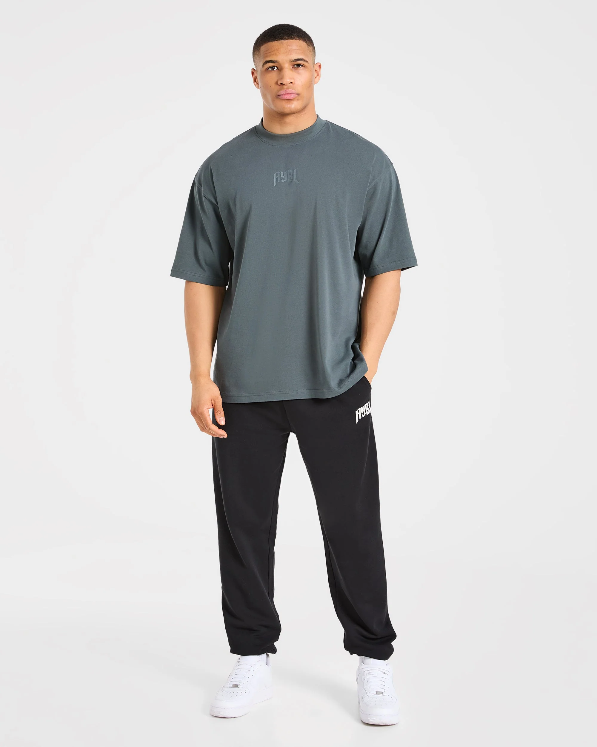 Heavy Lifting Gothic Oversized T Shirt - Iron Slate - Image 3