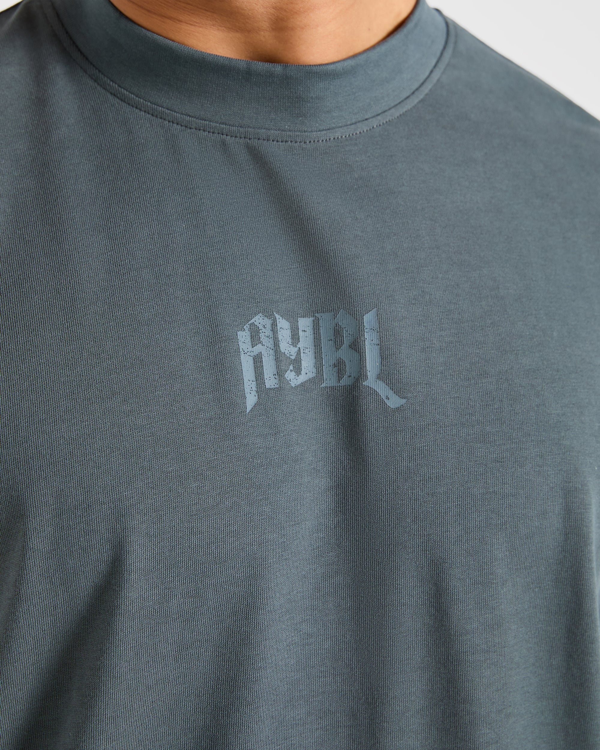 Heavy Lifting Gothic Oversized T Shirt - Iron Slate - Image 5