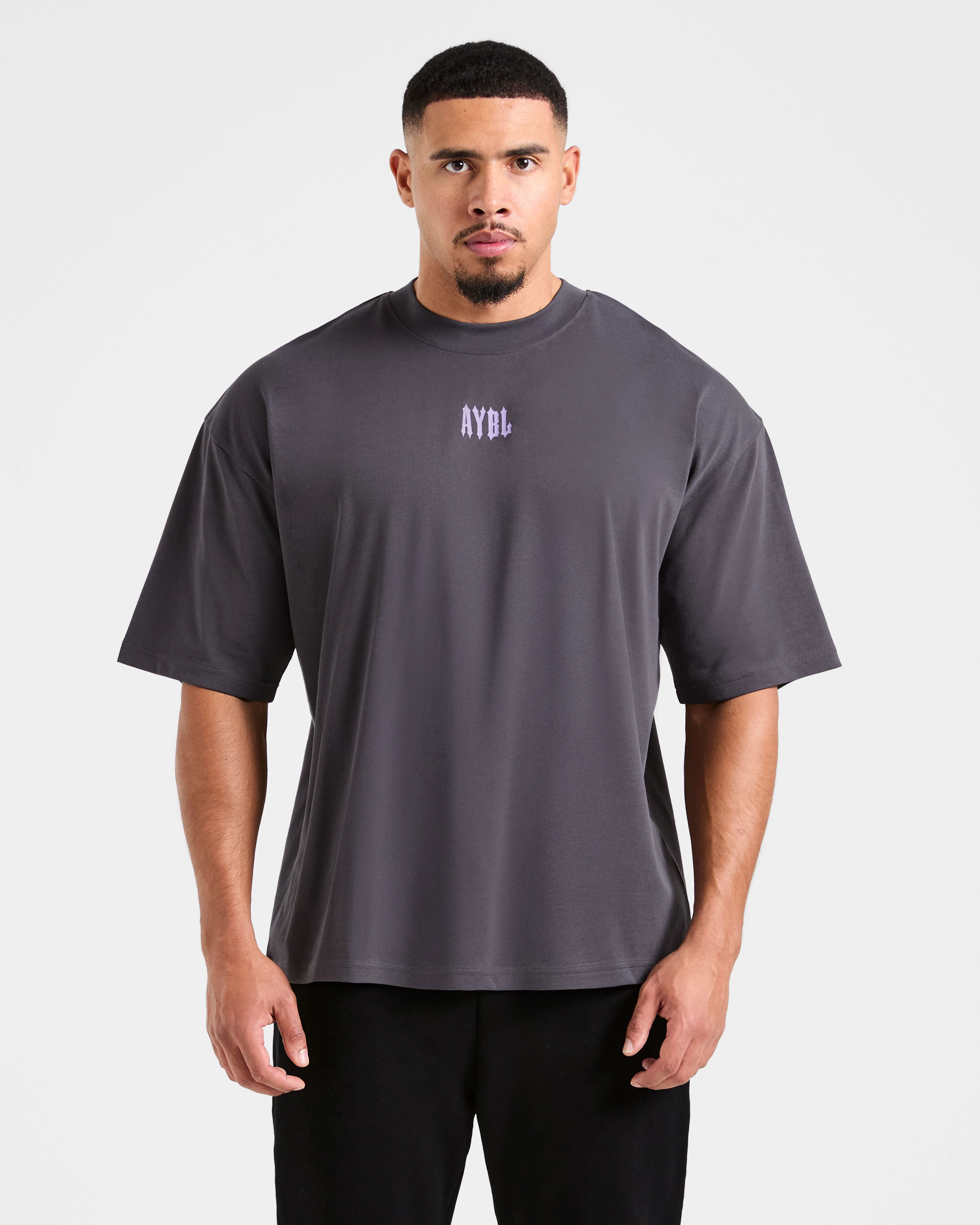 Hunt Your Goals Oversized T Shirt - Deep Charcoal - Image 2
