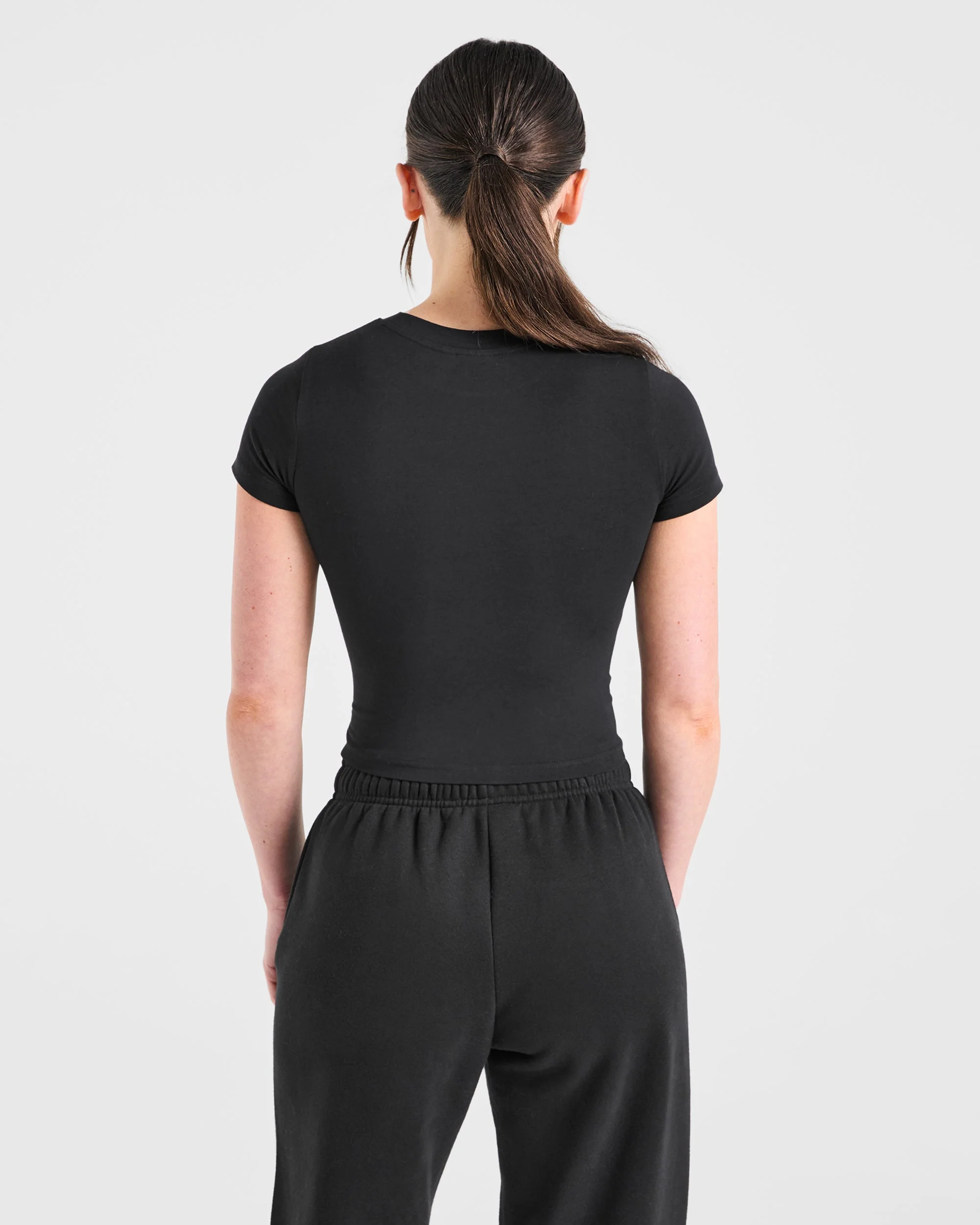 Just a Gym Girl Baby Tee - Black - Image 2