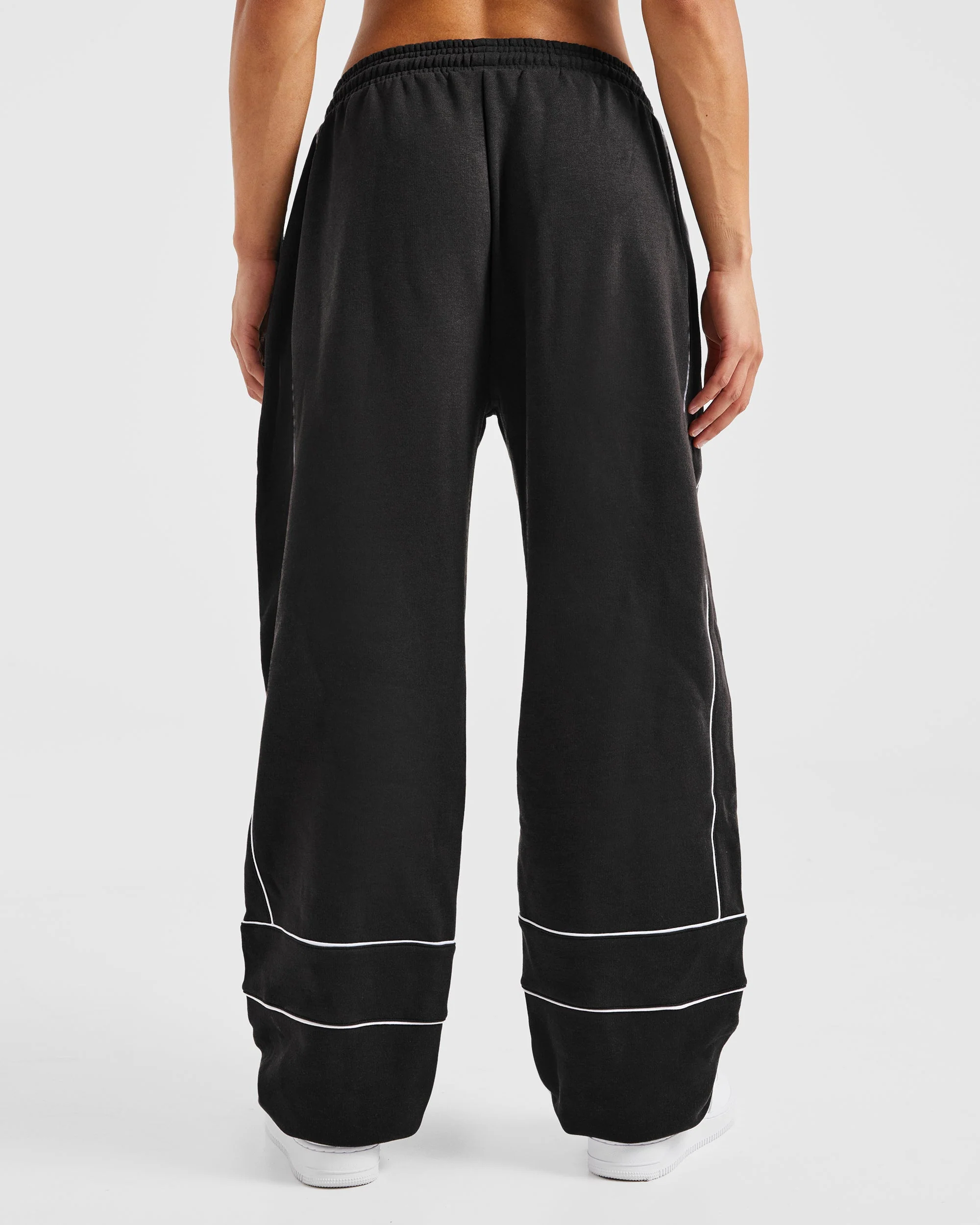 Justine Oversized Straight Leg Joggers - Washed Black - Image 2