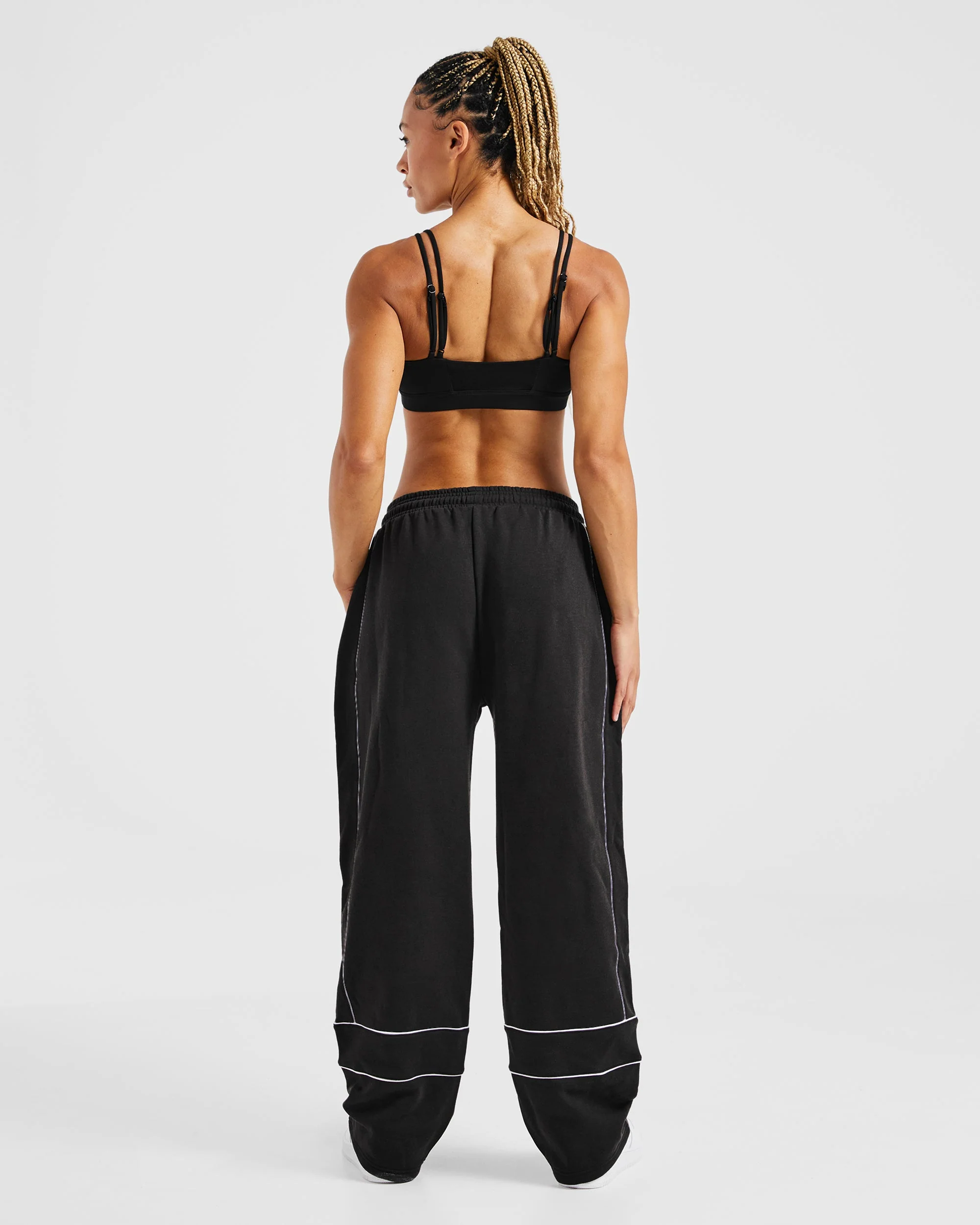 Justine Oversized Straight Leg Joggers - Washed Black - Image 4