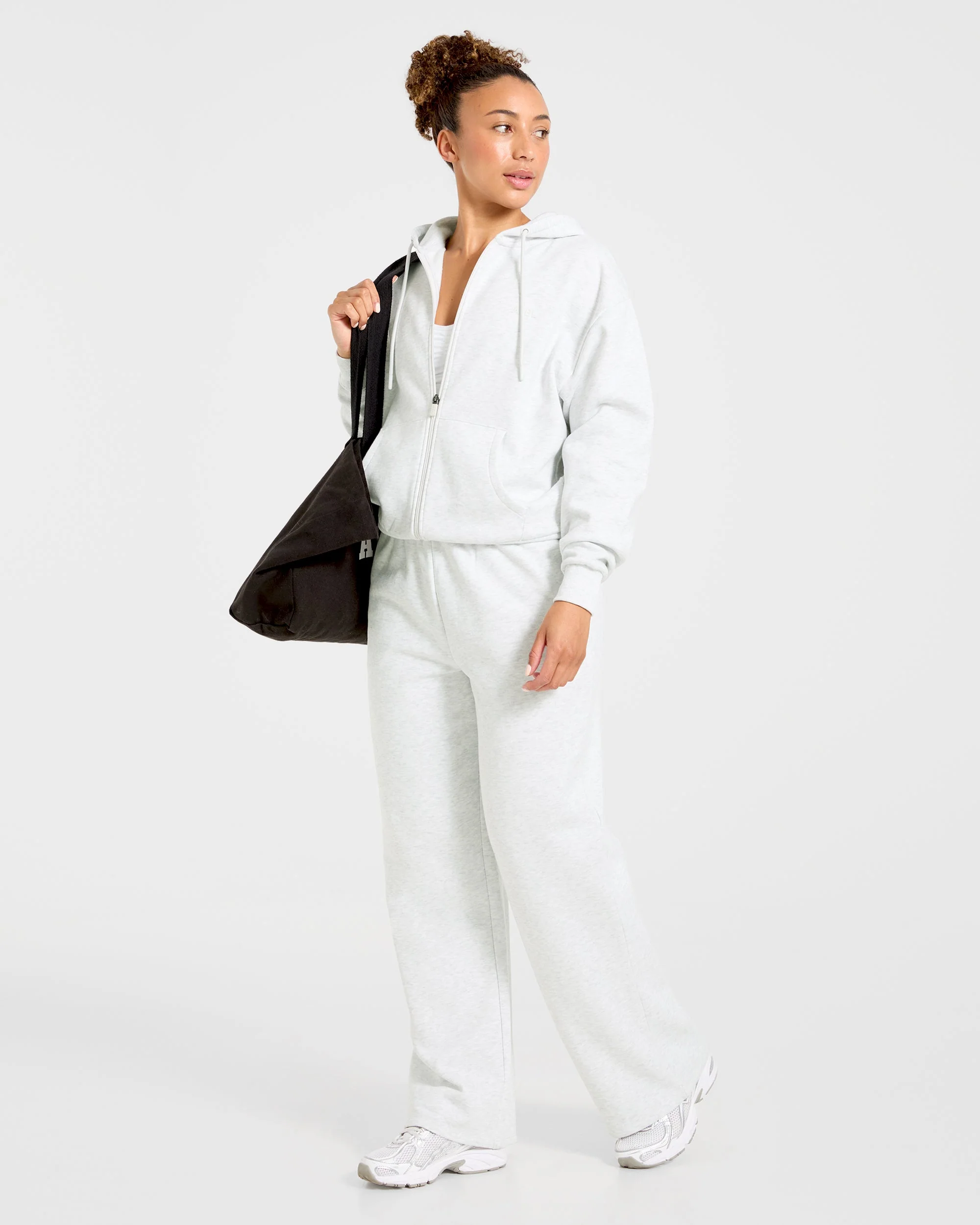 Lifestyle Oversized Straight Leg Joggers - Heather Gris - Image 7