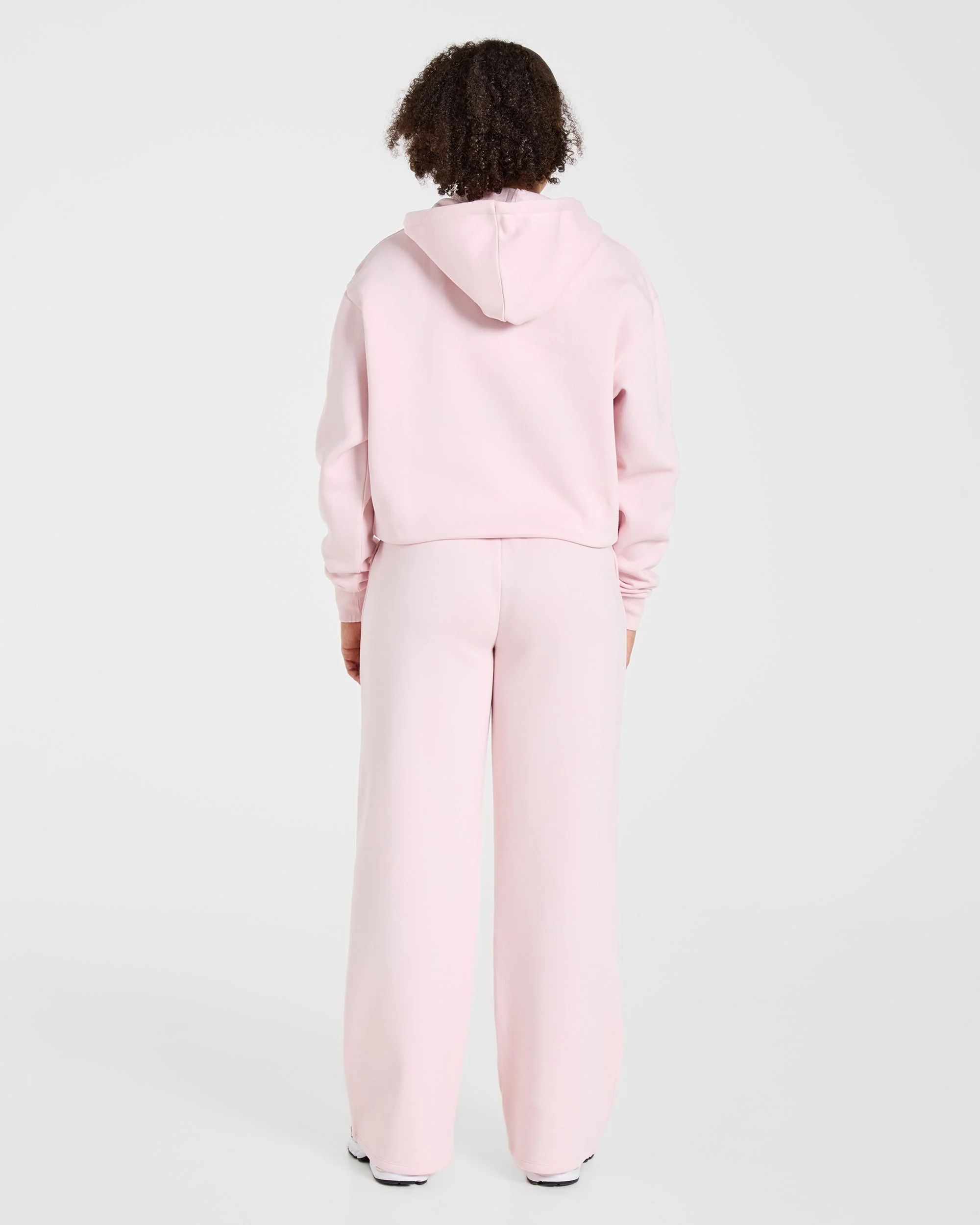 Lifestyle Oversized Straight Leg Joggers - Pastel Rose - Image 4