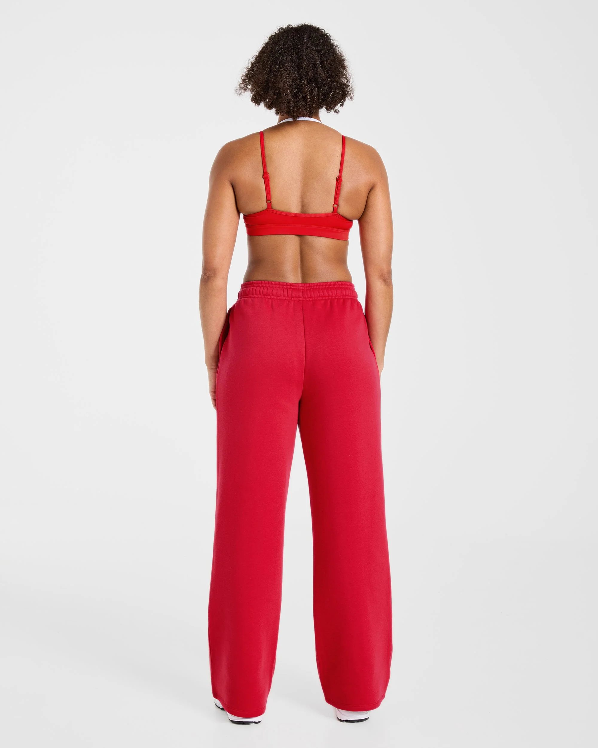 Lifestyle Oversized Straight Leg Joggers - Rouge - Image 4
