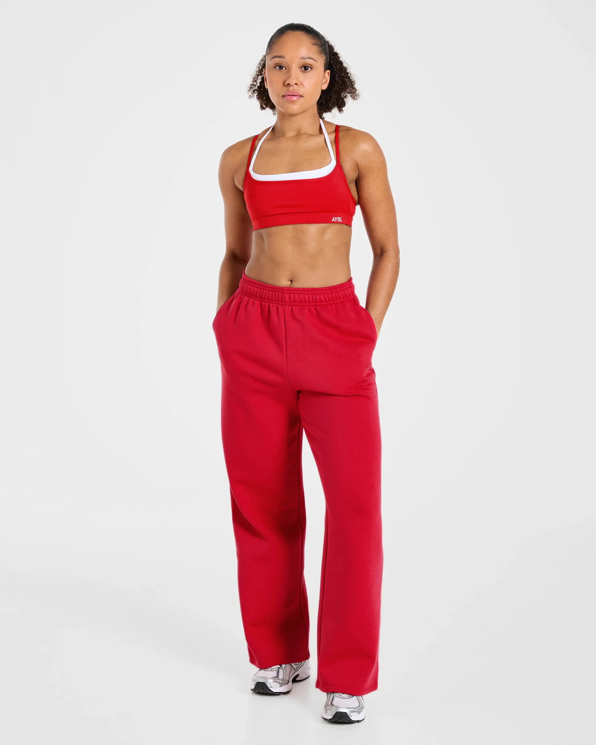 Lifestyle Oversized Straight Leg Joggers - Rouge - Image 7