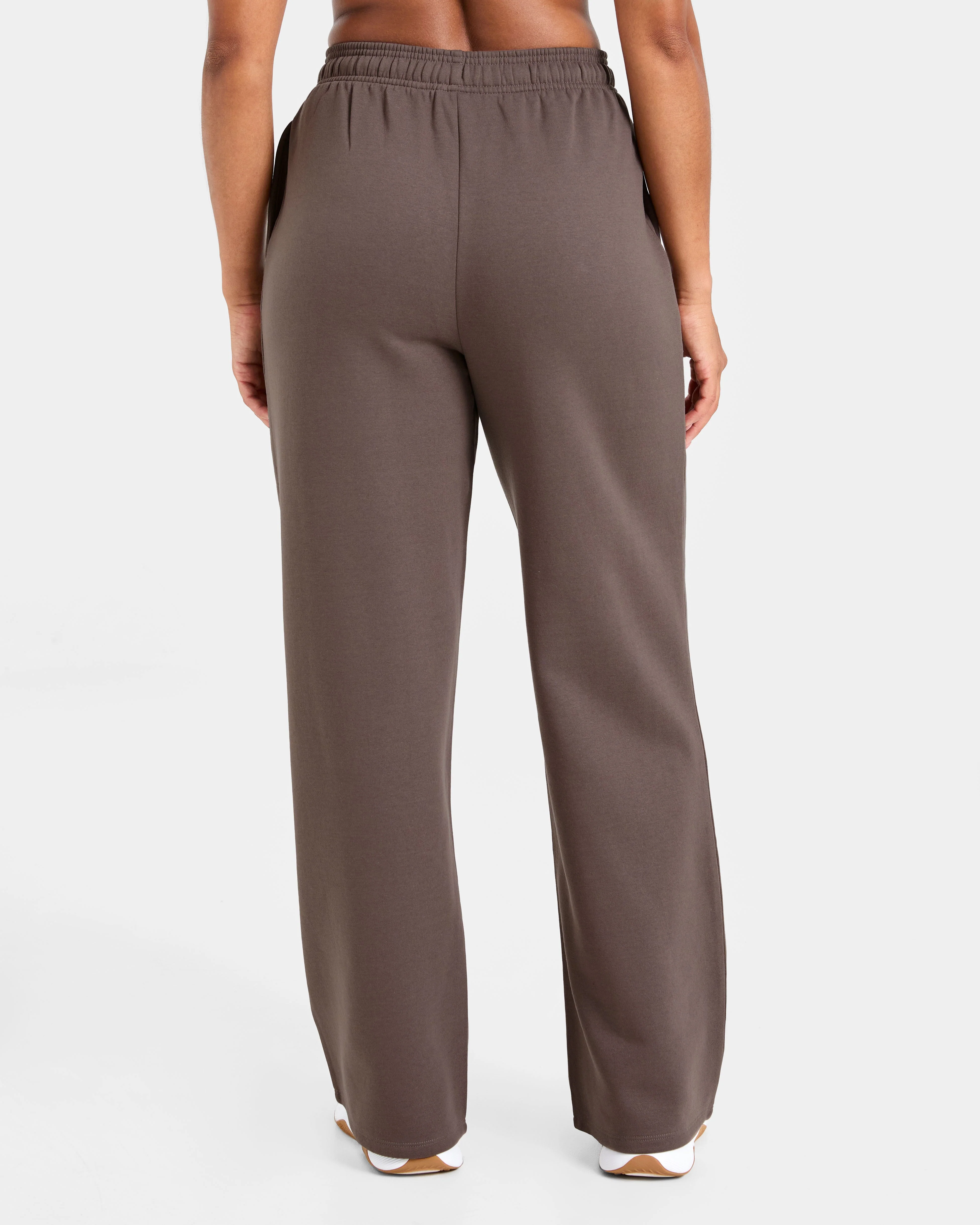 Lifestyle Oversized Straight Leg Joggers - Umber Marron - Image 2