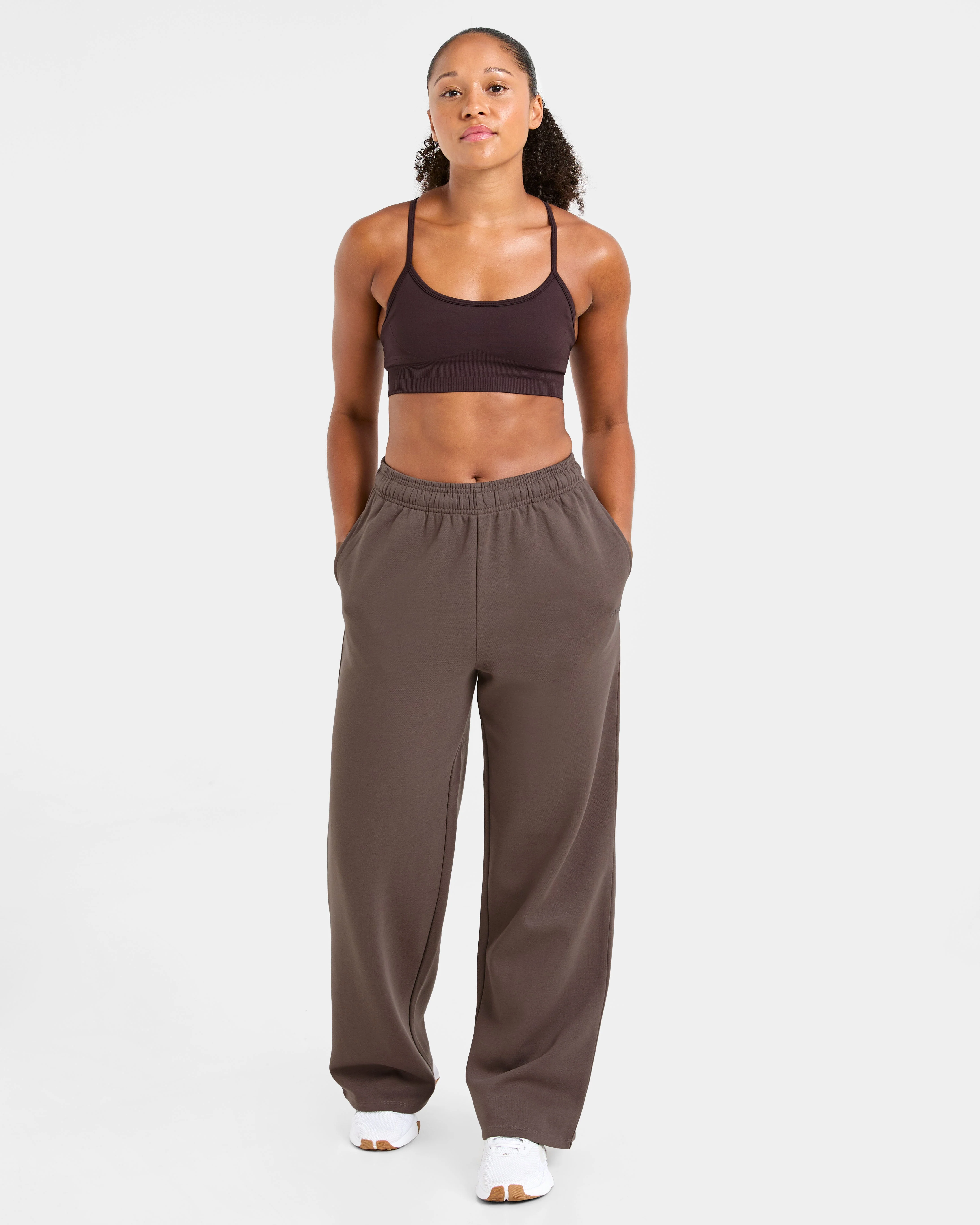 Lifestyle Oversized Straight Leg Joggers - Umber Marron - Image 8