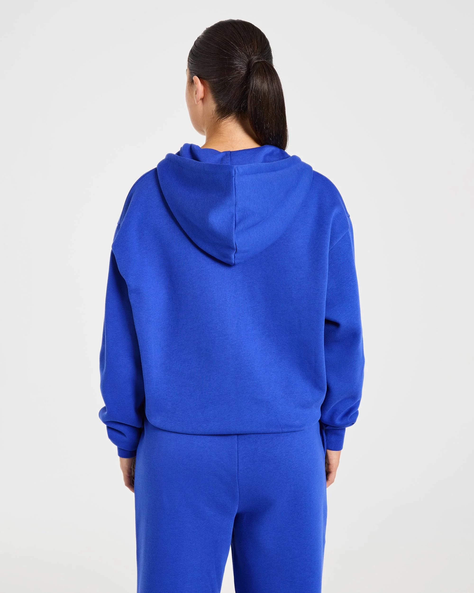 Lifestyle Oversized Zip Up Hoodie - Cobalt - Image 2