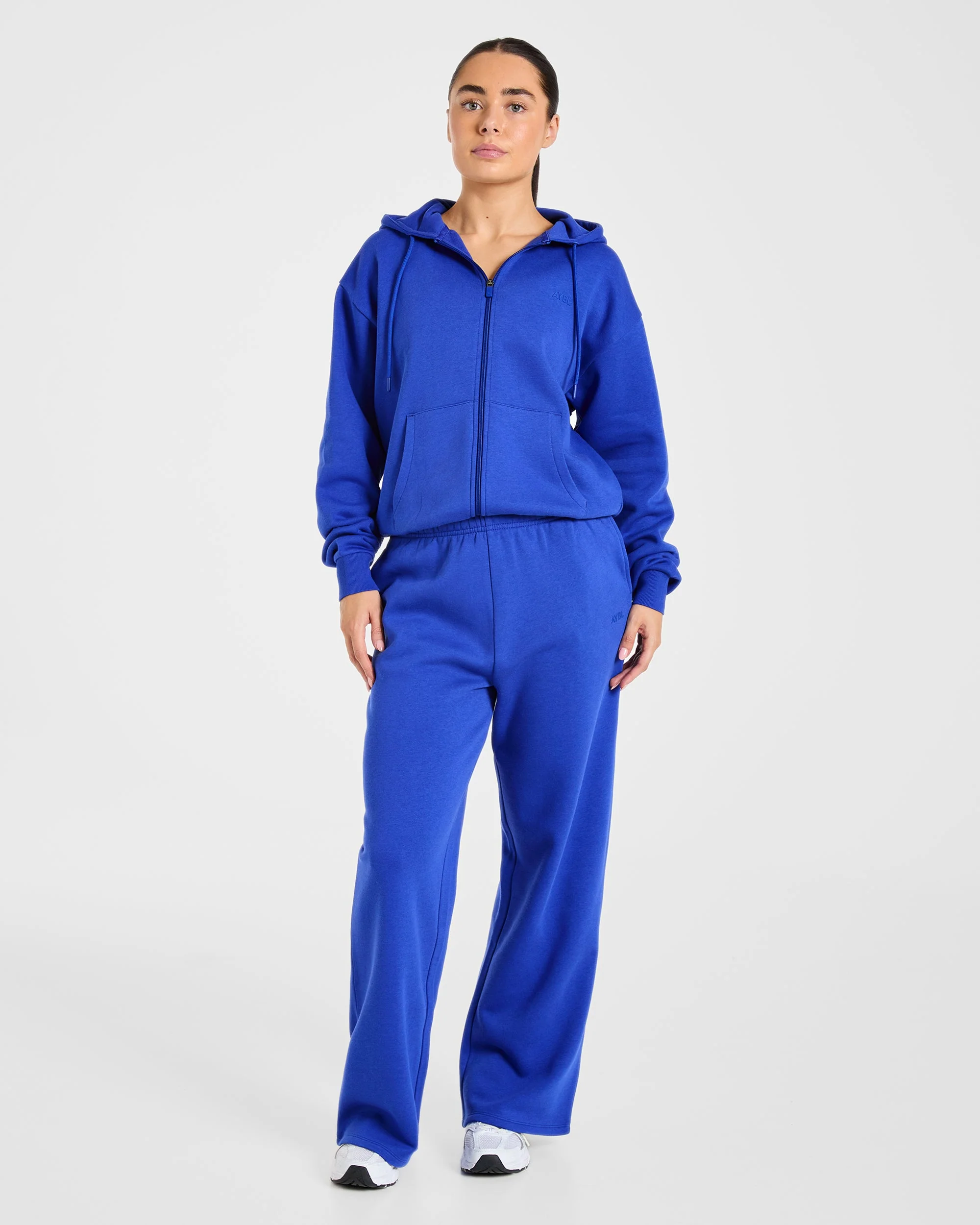 Lifestyle Oversized Zip Up Hoodie - Cobalt - Image 3