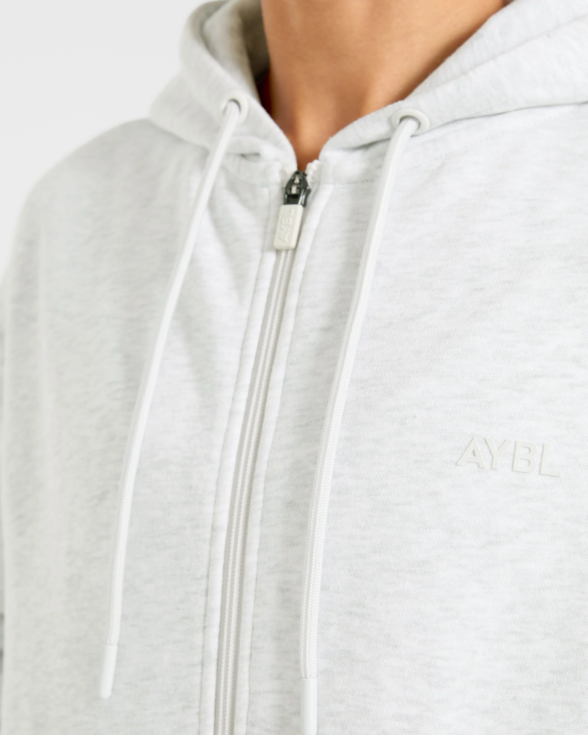 Lifestyle Oversized Zip Up Hoodie - Heather Gris - Image 5