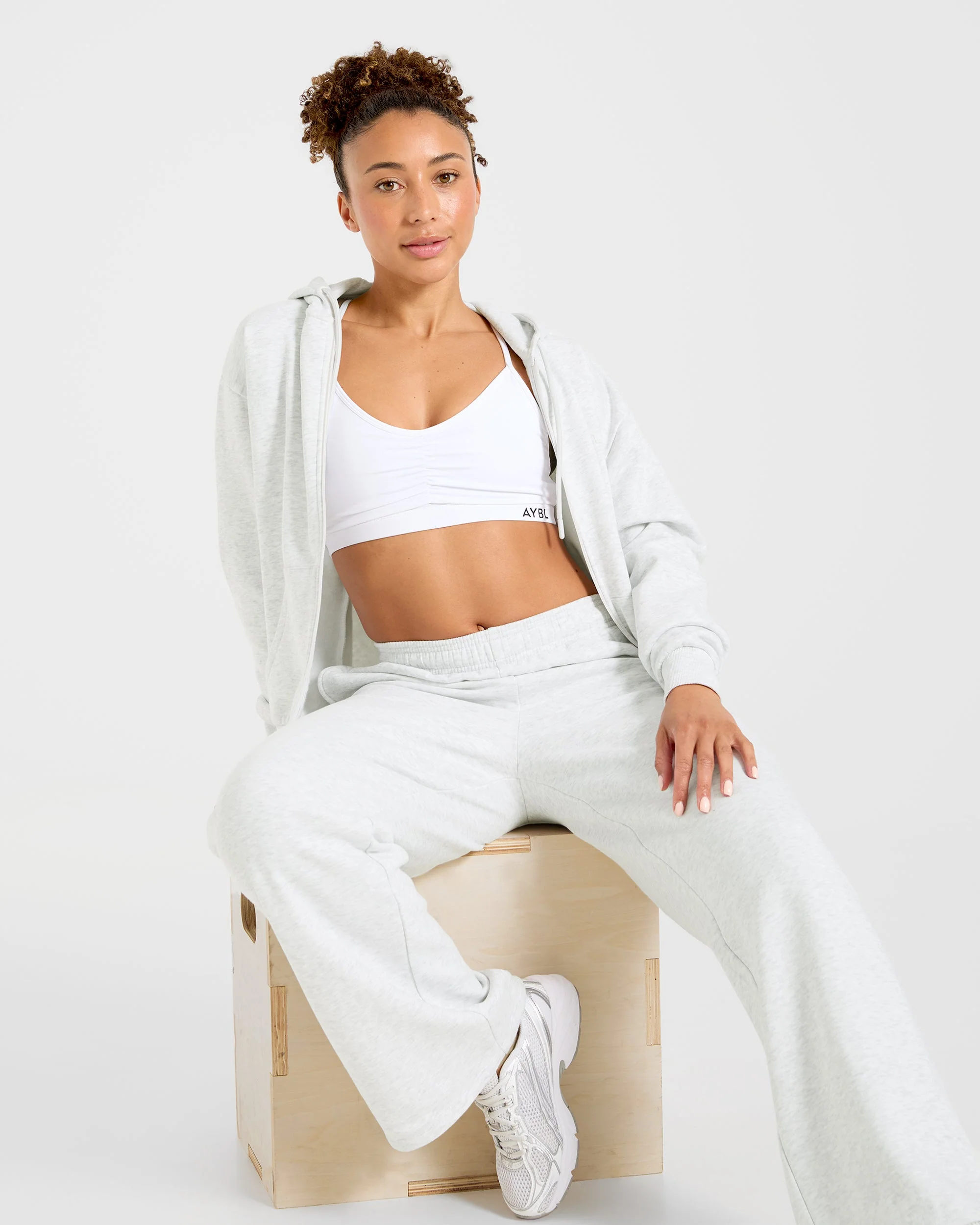 Lifestyle Oversized Zip Up Hoodie - Heather Gris - Image 8