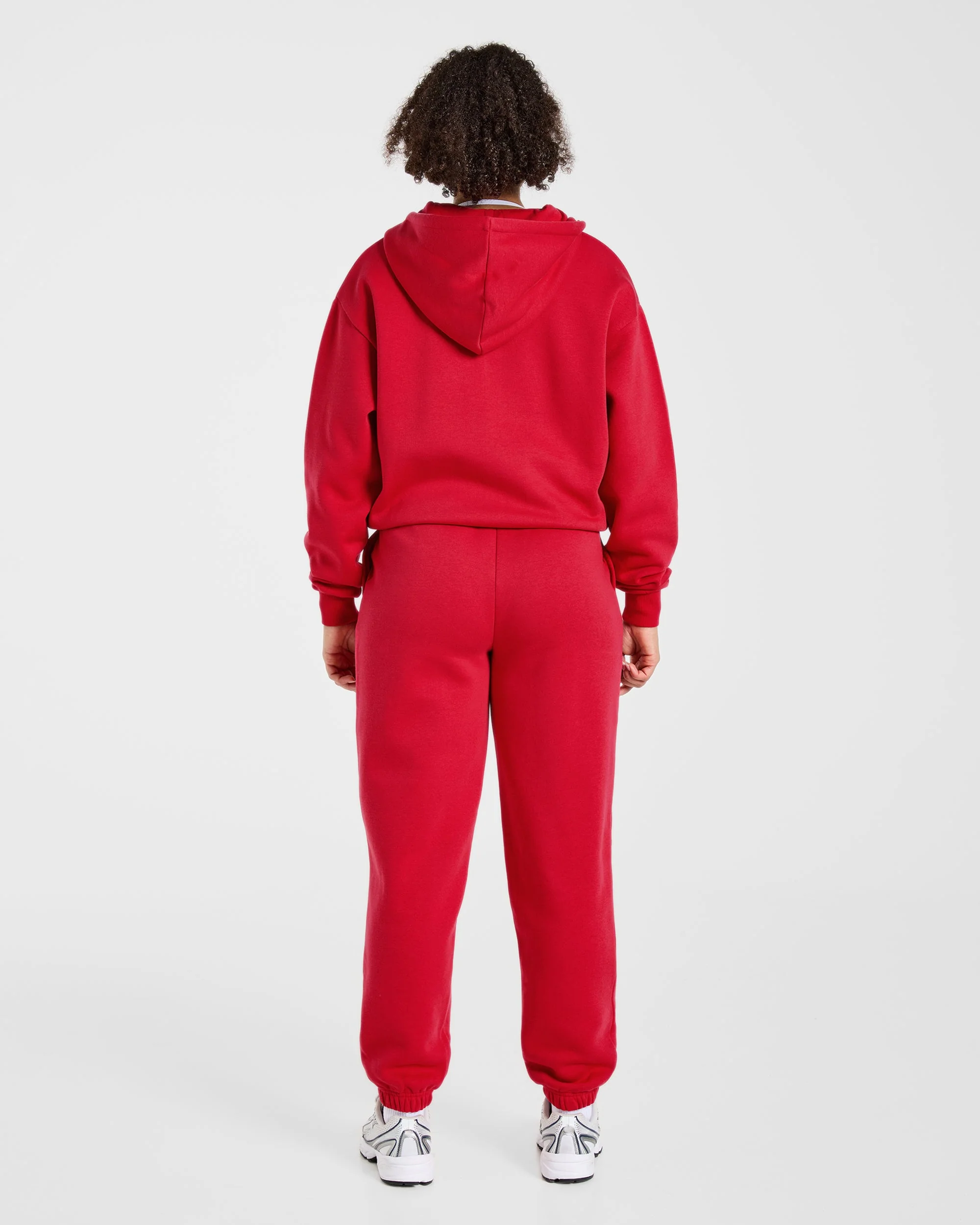 Lifestyle Oversized Zip Up Hoodie - Rouge - Image 4