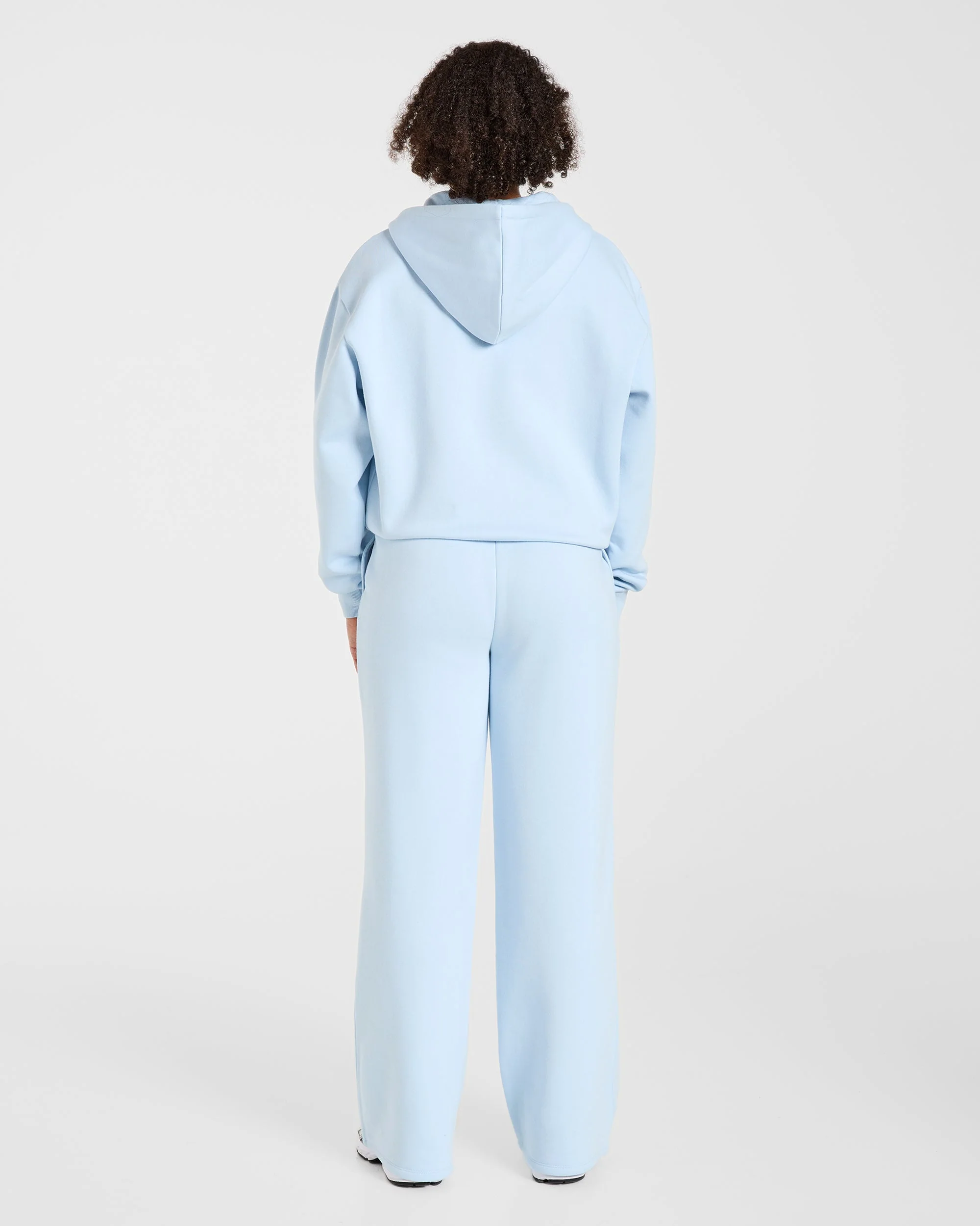 Lifestyle Oversized Zip Up Hoodie - Spring Bleu - Image 4