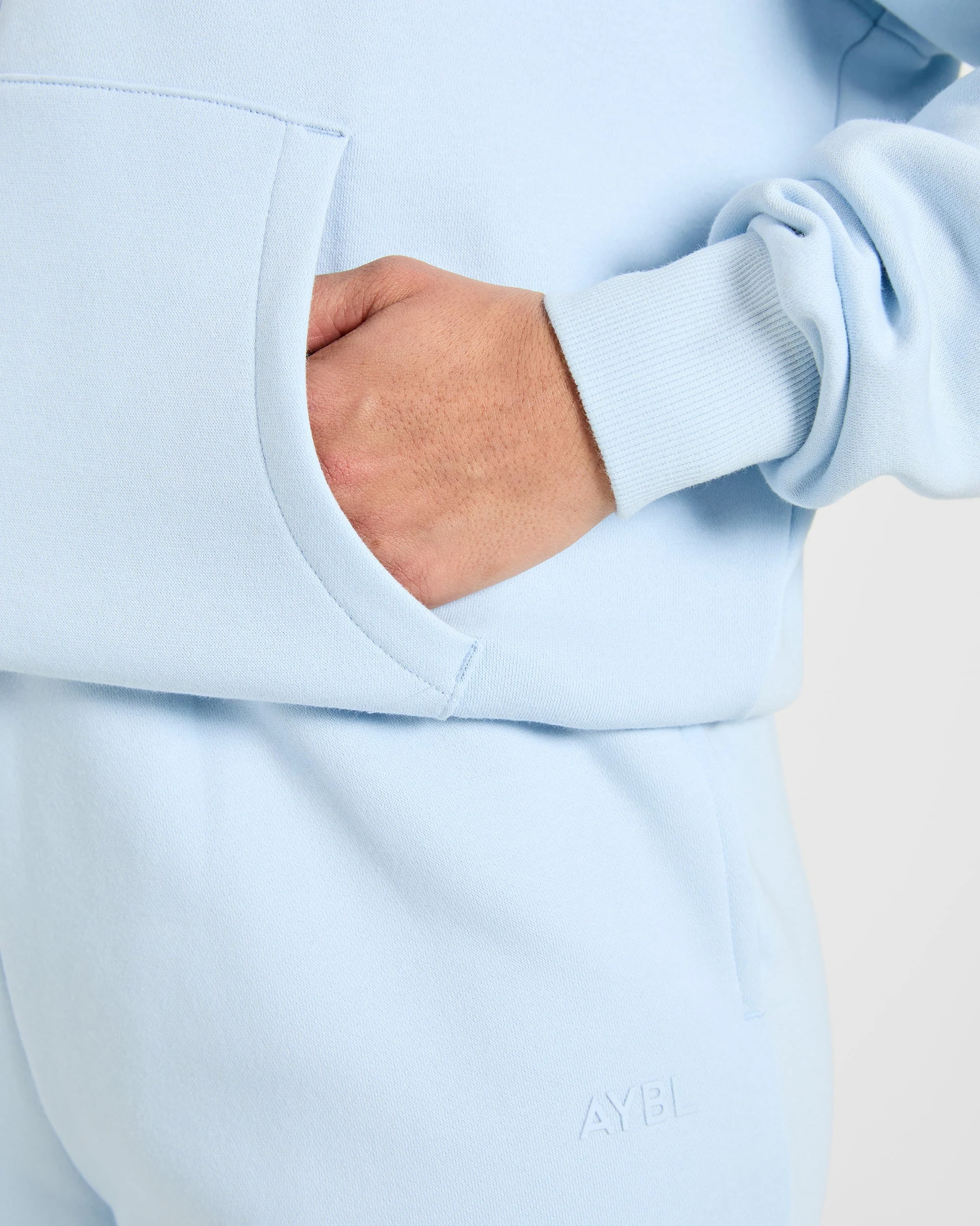 Lifestyle Oversized Zip Up Hoodie - Spring Bleu - Image 6