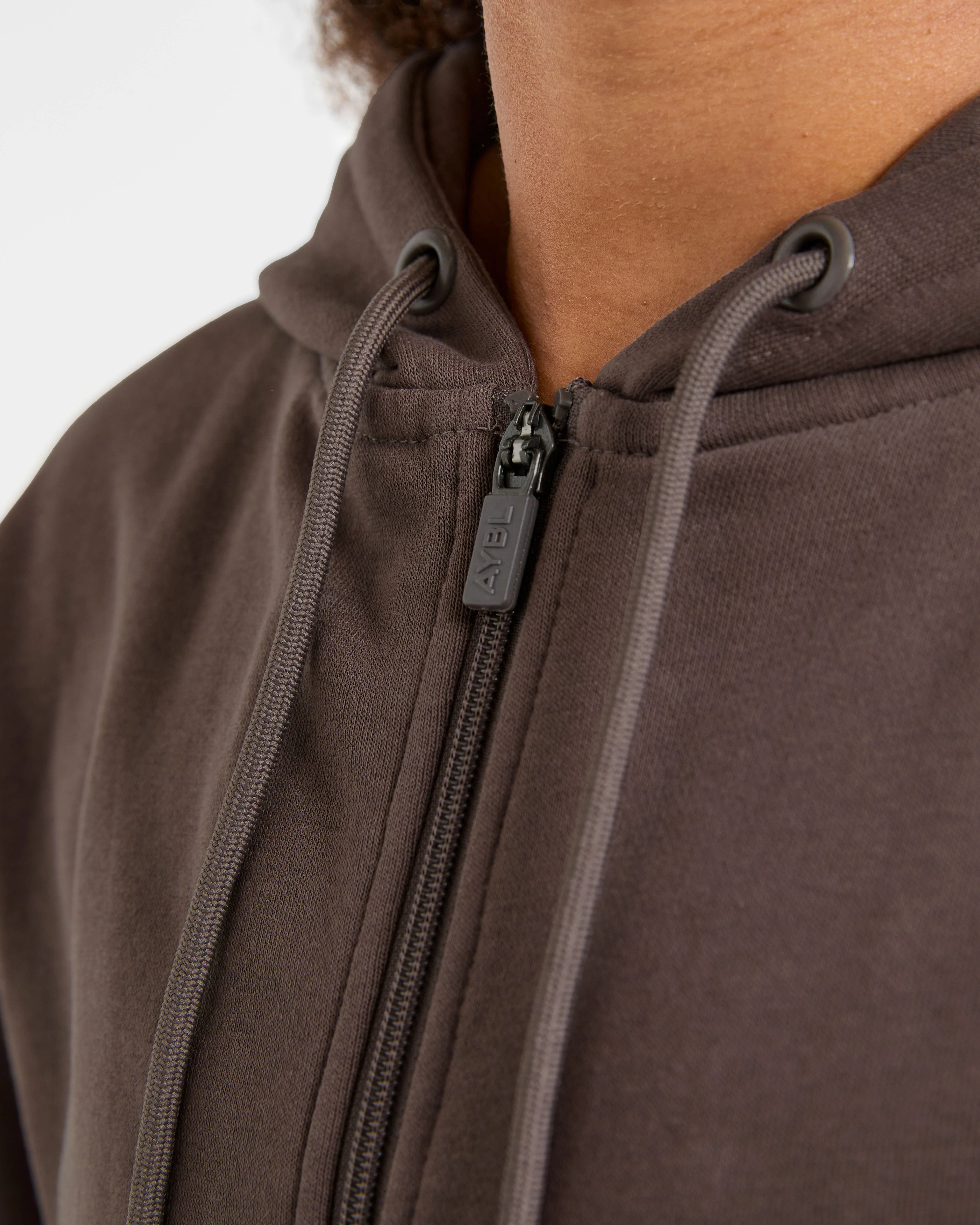 Lifestyle Oversized Zip Up Hoodie - Umber Marron - Image 6