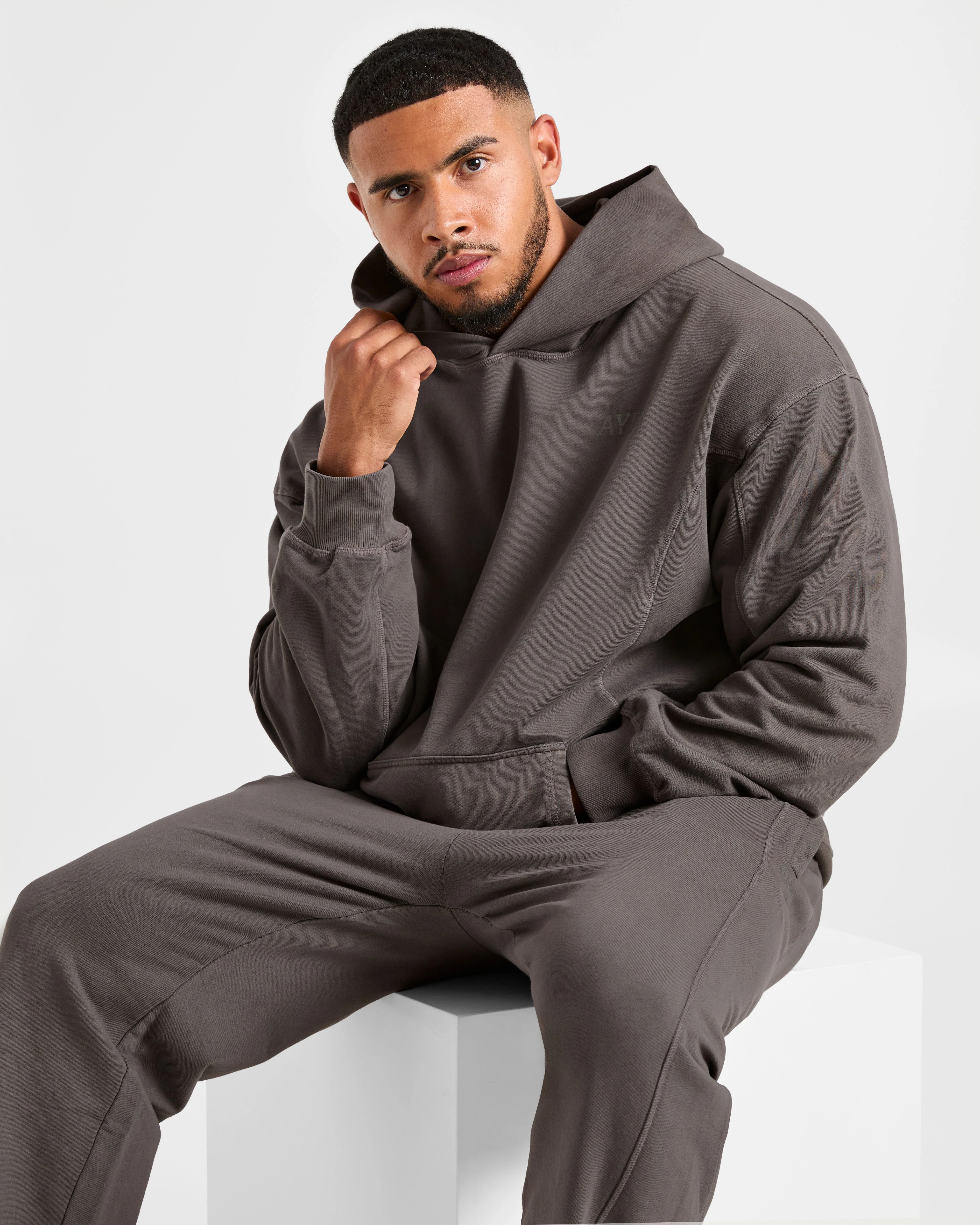 Lift Club Distressed Hoodie - Charcoal - Image 8