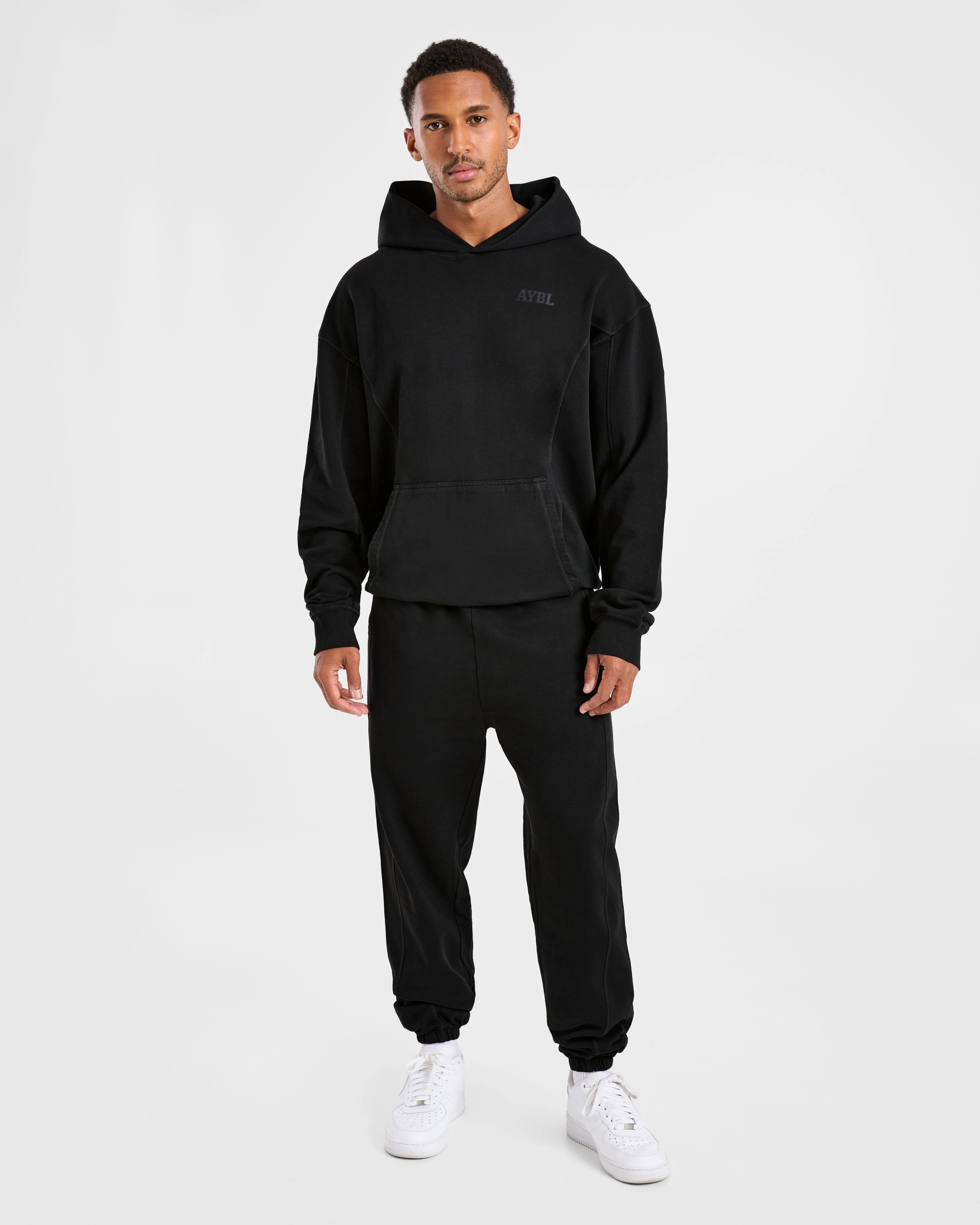 Lift Club Distressed Joggers - Noir/Charcoal - Image 3