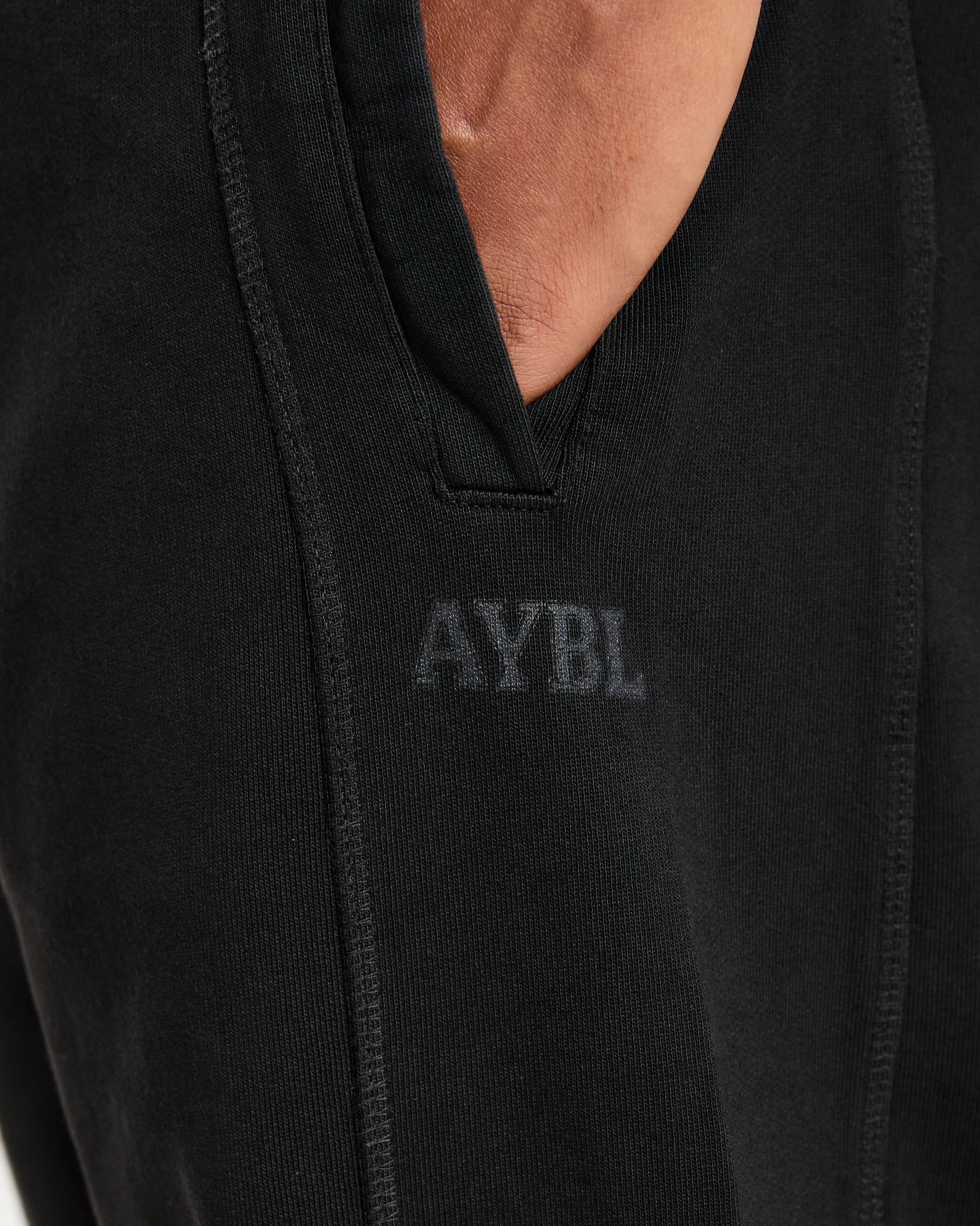 Lift Club Distressed Joggers - Noir/Charcoal - Image 5