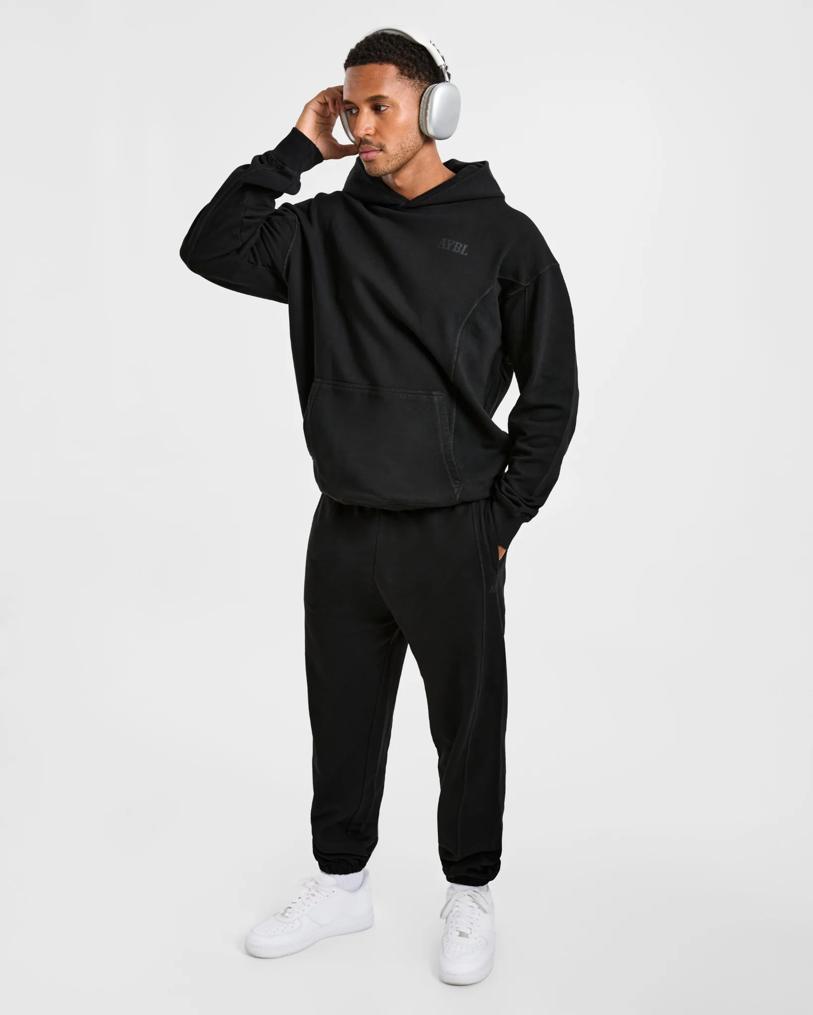Lift Club Distressed Joggers - Noir/Charcoal - Image 8