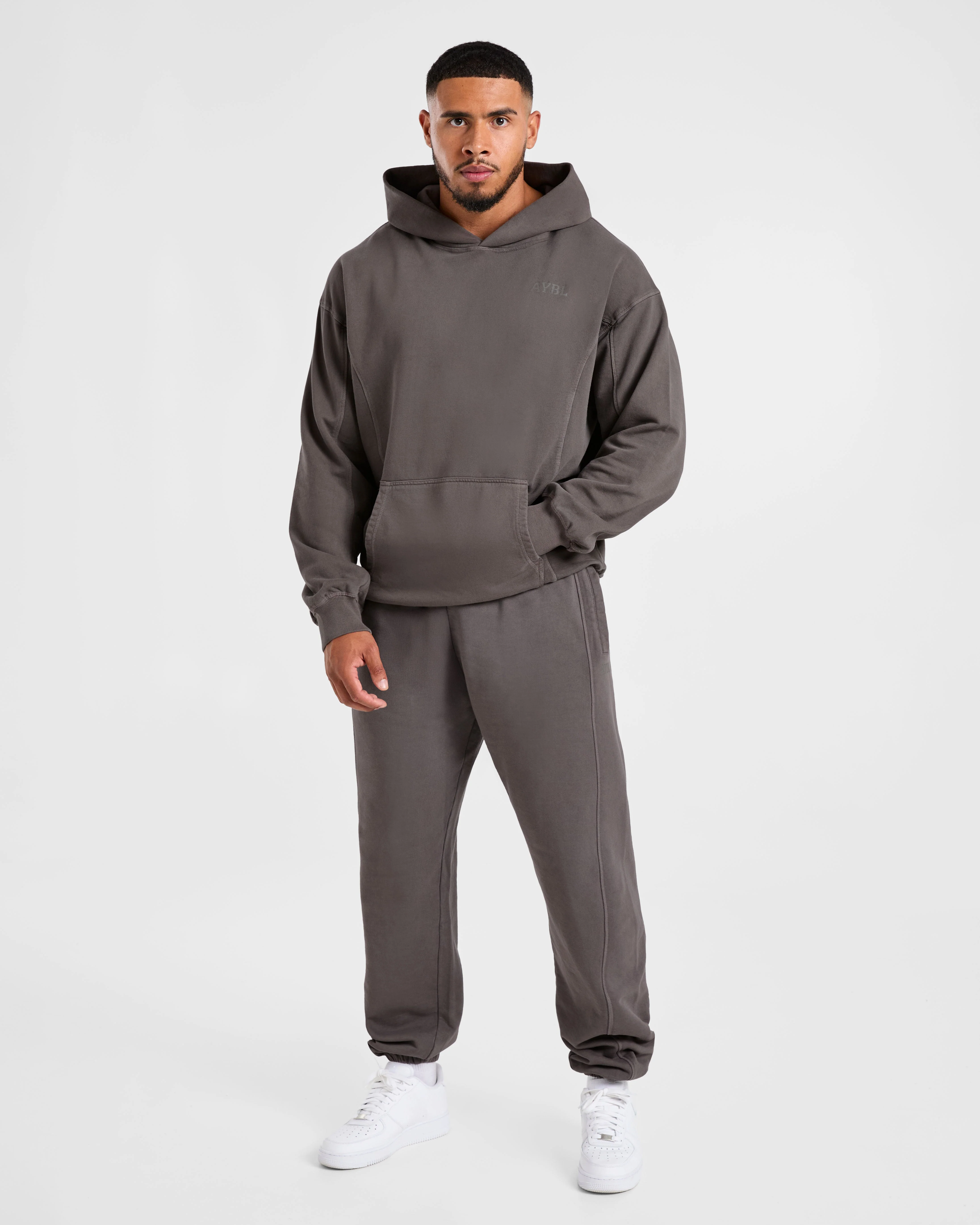 Lift Club Distressed Joggers - Charcoal - Image 3