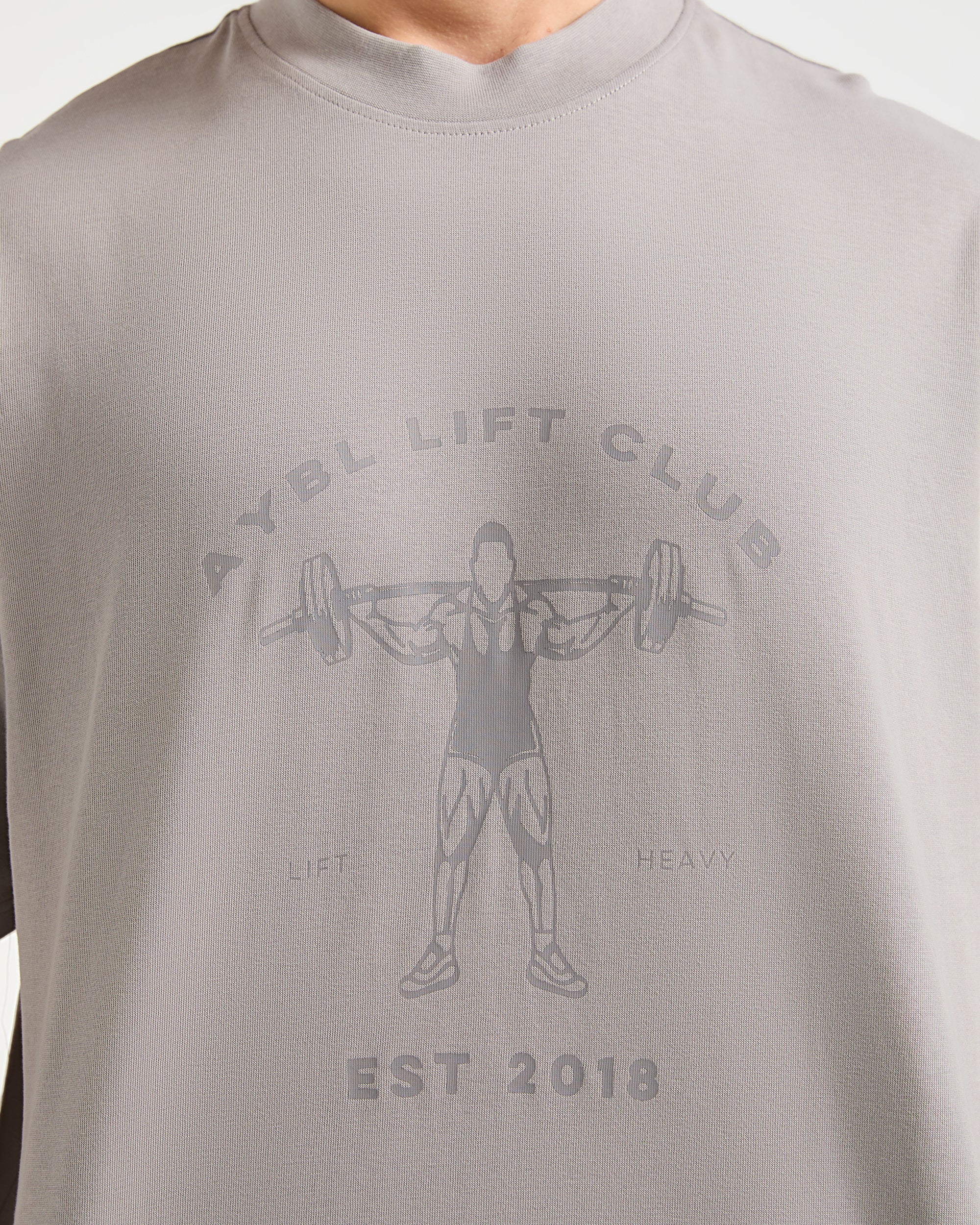 Lift Club Oversized T Shirt - Fog - Image 4