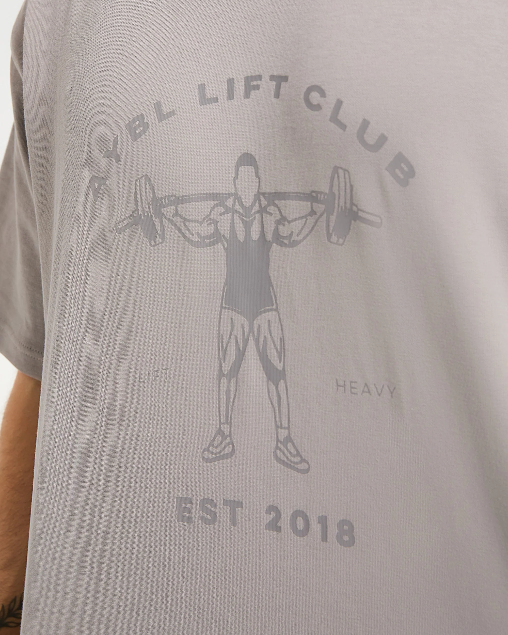 Lift Club Oversized T Shirt - Fog - Image 7