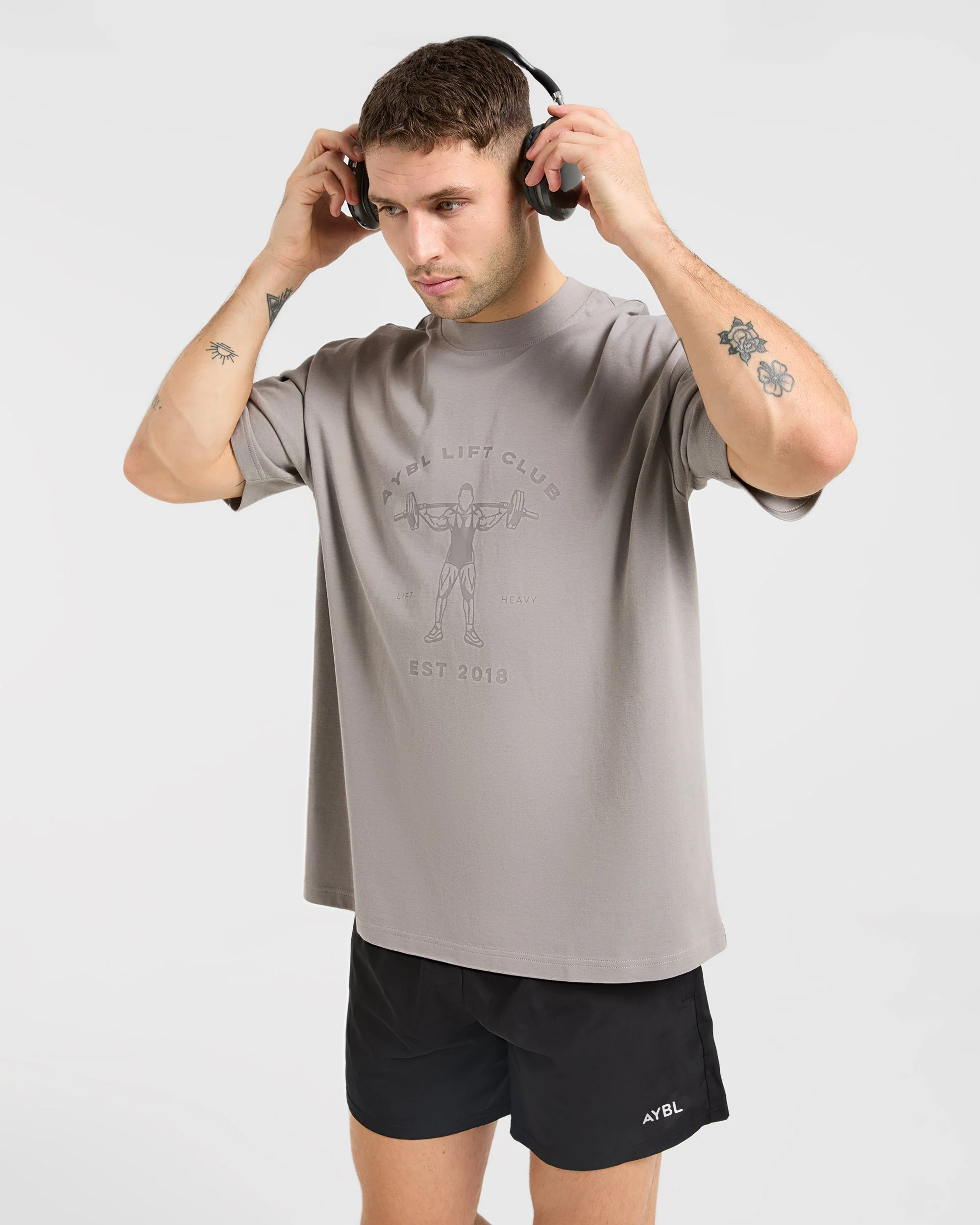 Lift Club Oversized T Shirt - Fog - Image 8