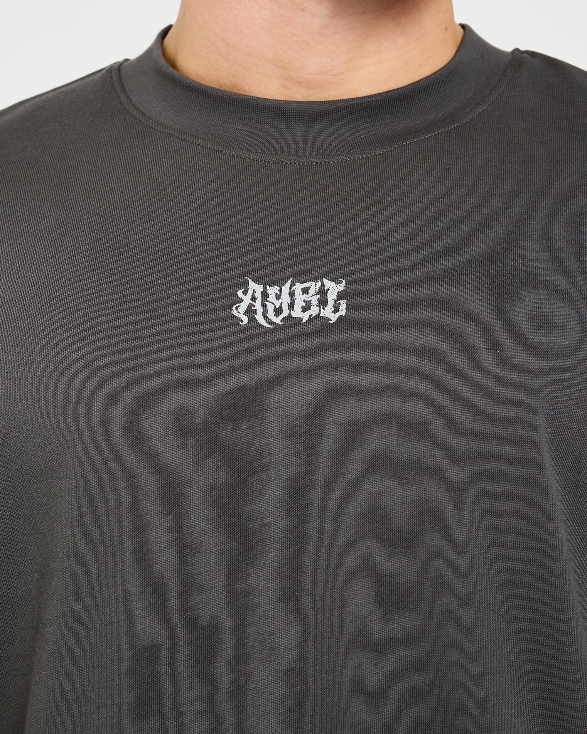 Lift Forge Oversized T Shirt - Charcoal/Rouge - Image 6