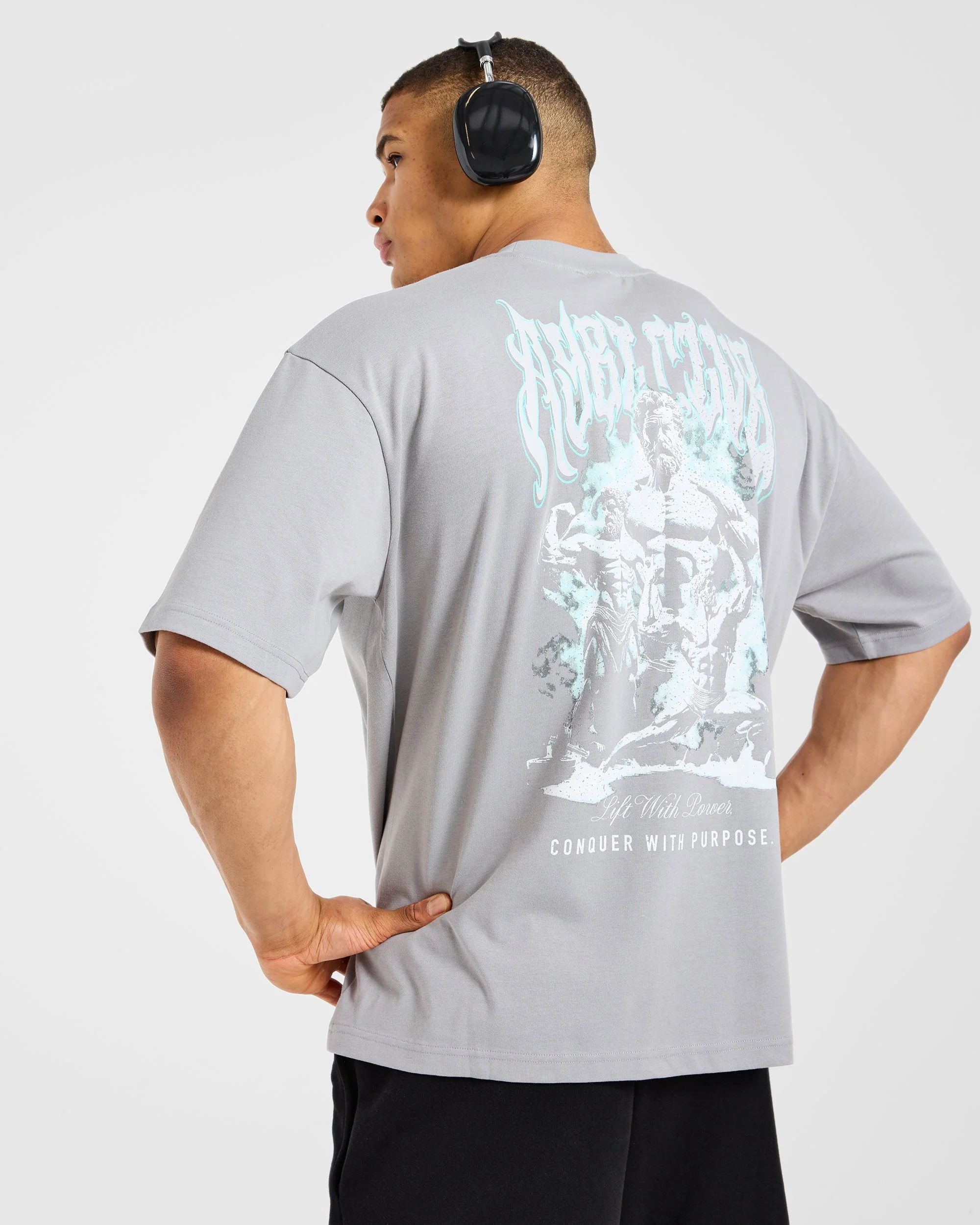 Lift Forge Oversized T Shirt - Storm Gris - Image 7