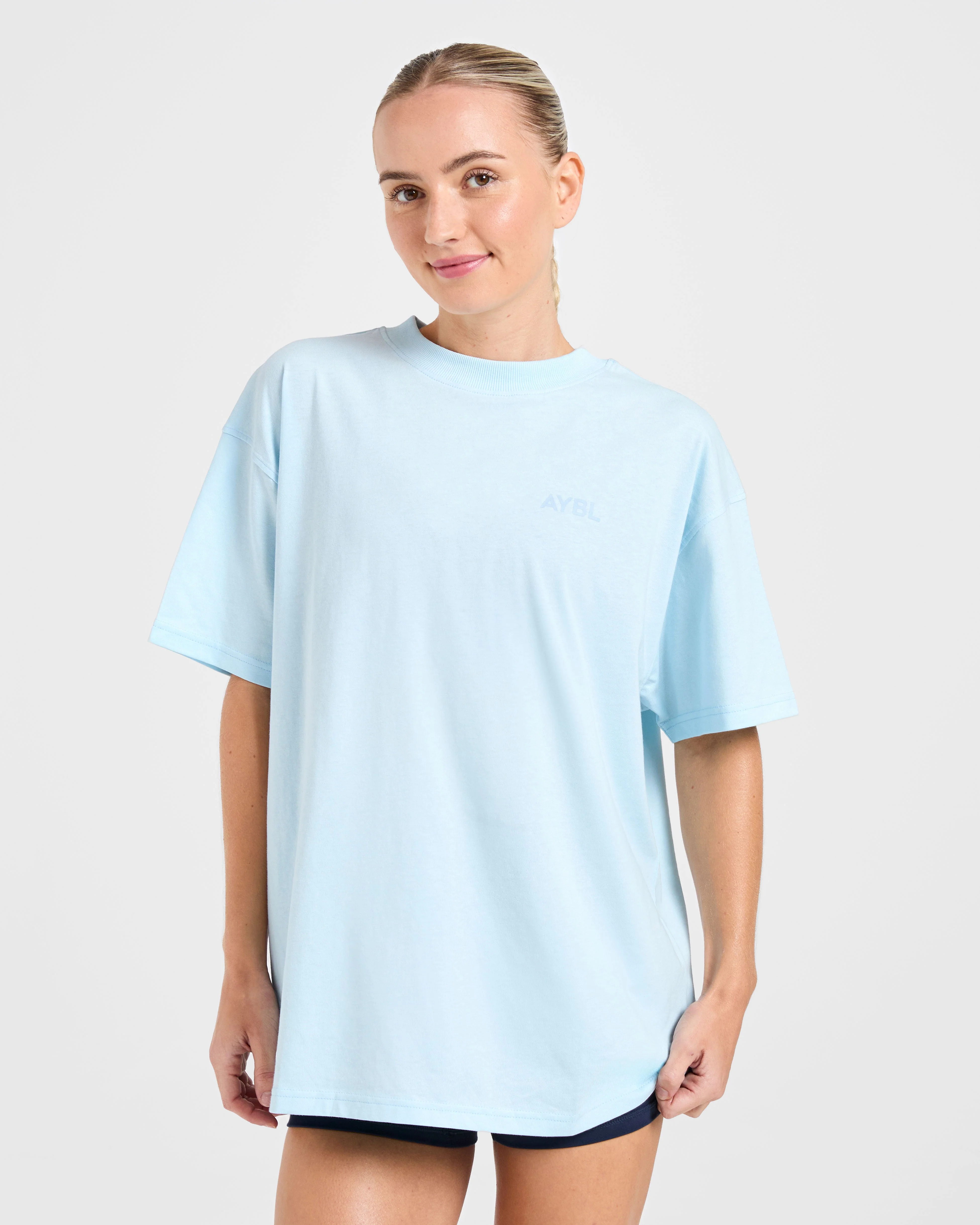 Lift Graphic Oversized T Shirt - Baby Bleu - Image 2
